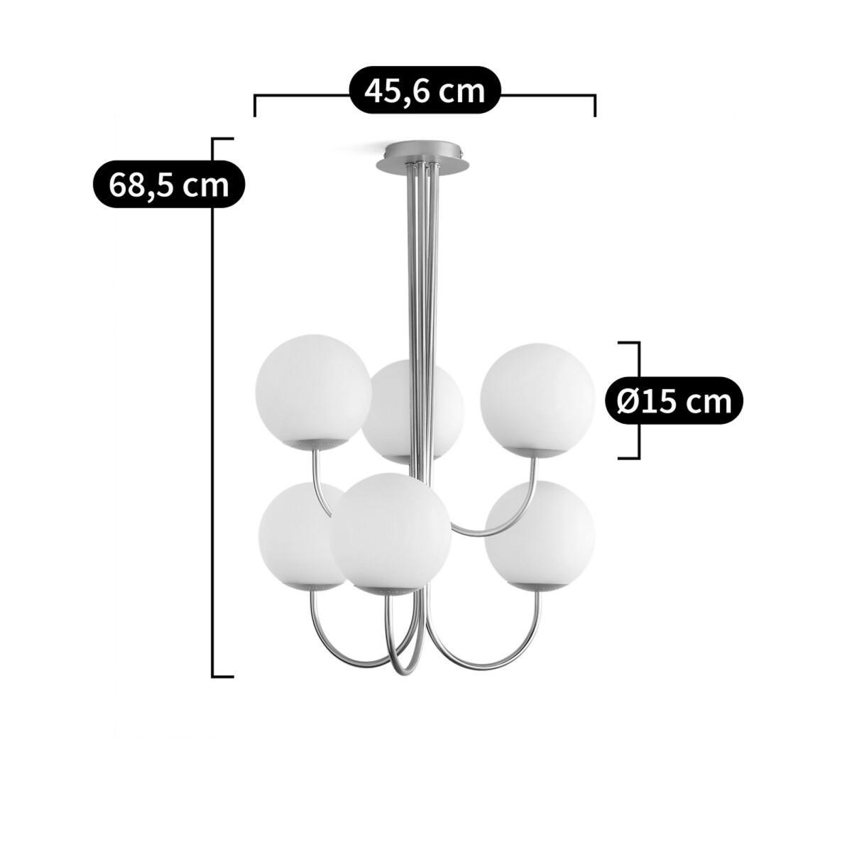 Moricio Brass and Opaline Pendant Light – image 8