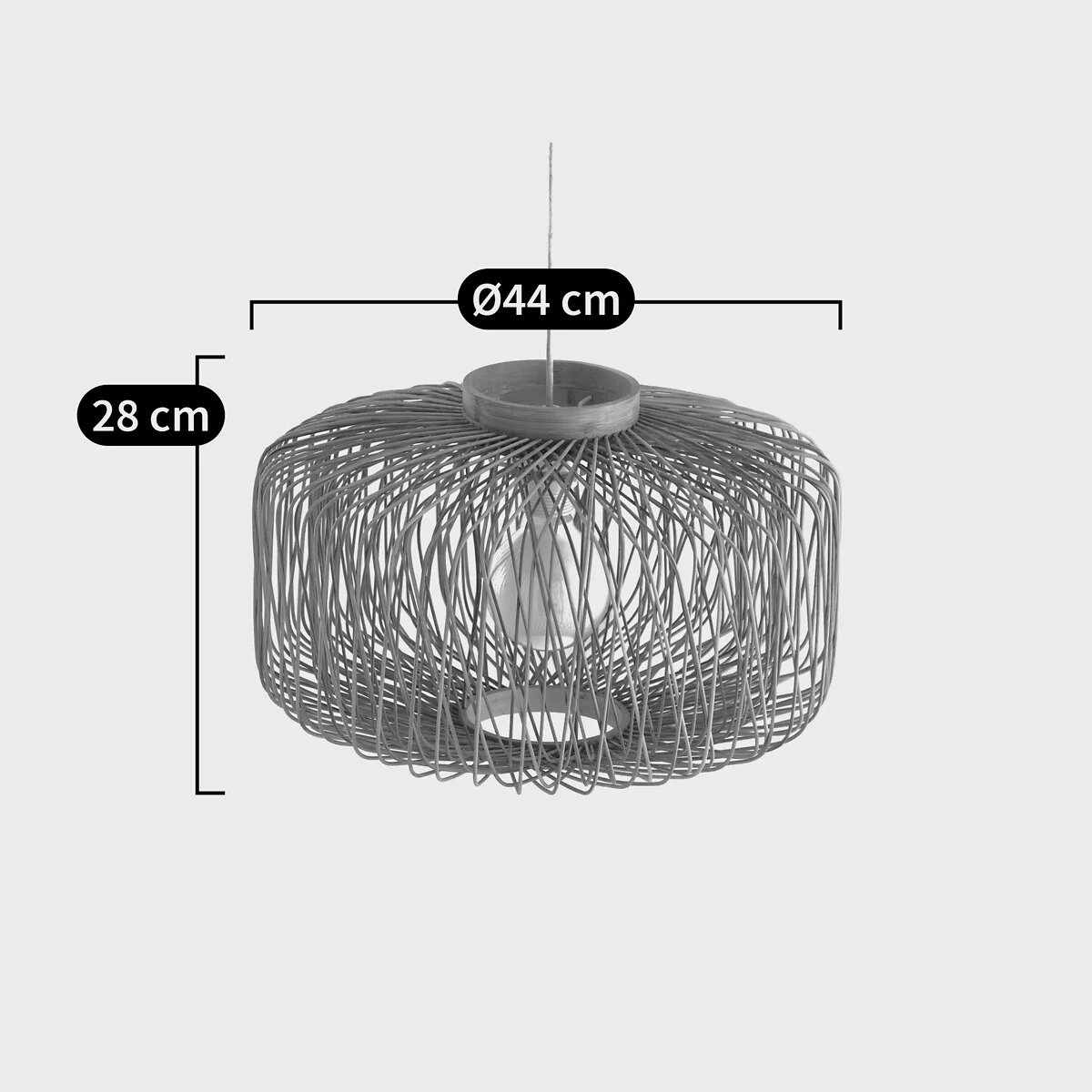 Yaku 44cm Diameter Bamboo Ceiling Light – image 6