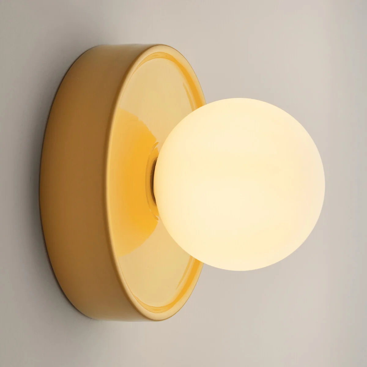 Holi Round Wall Or Ceiling Light in Ceramic and Opaline Glass, Diameter 16.8cm – image 3