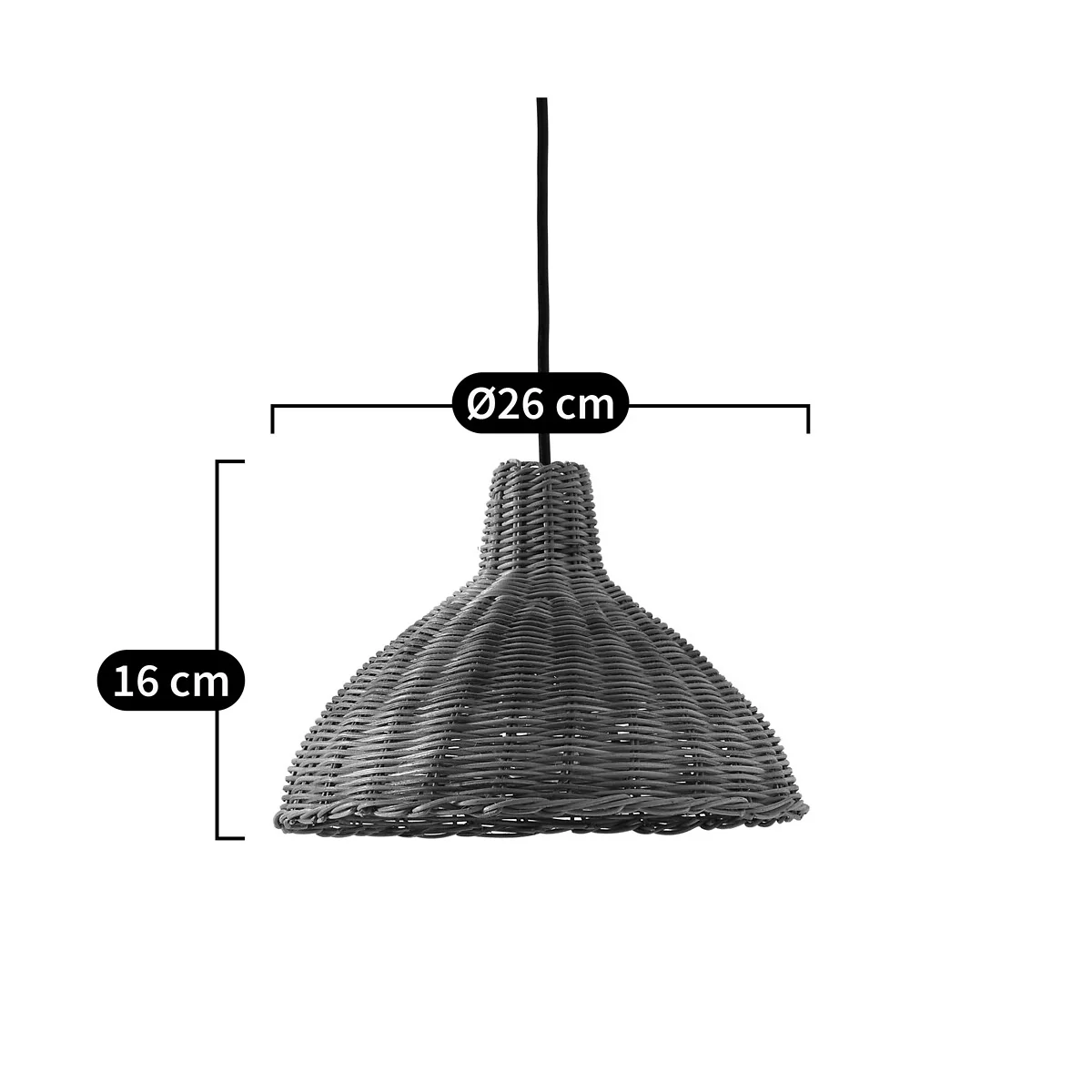 Alaya 26cm Diameter Rattan Pendant Light – image 6
