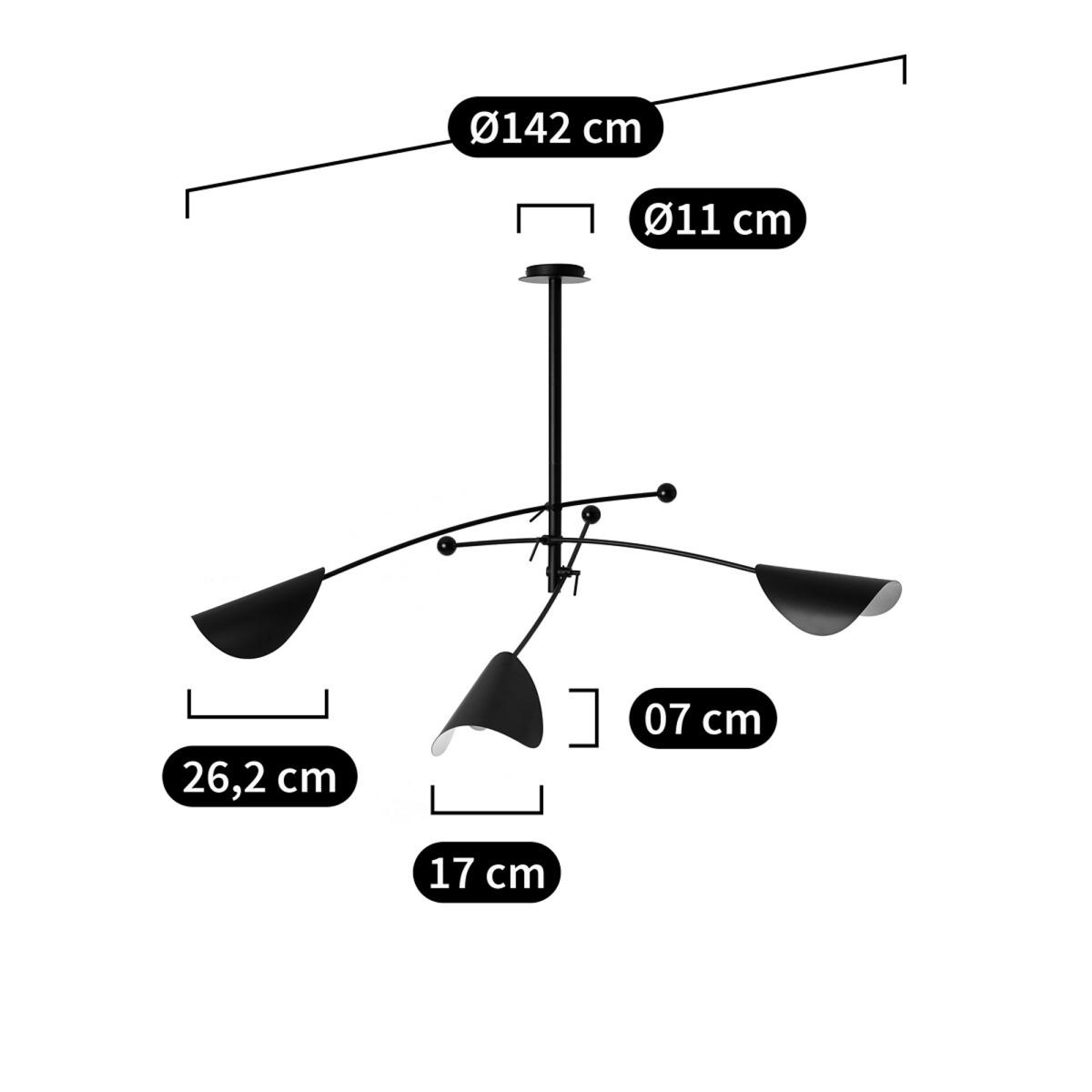 Funambule Metal Ceiling Light with 3 Adjustable Arms – image 10