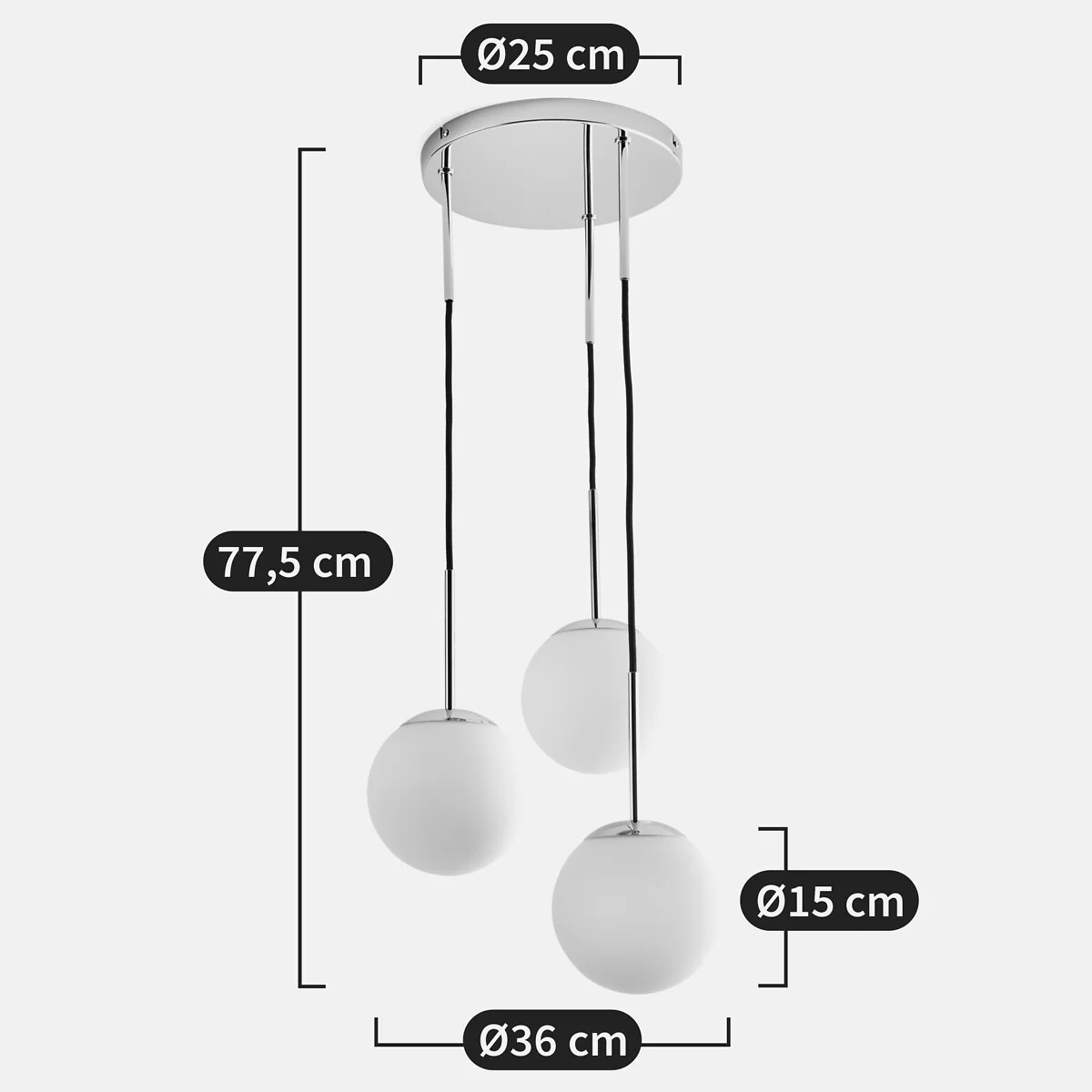 Theide Metal & Opaline Cluster Pendant Light – image 7