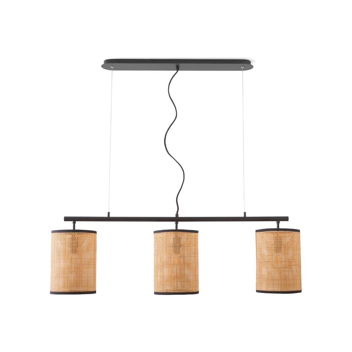 Cara Metal & Rattan Pendant Light – image 1
