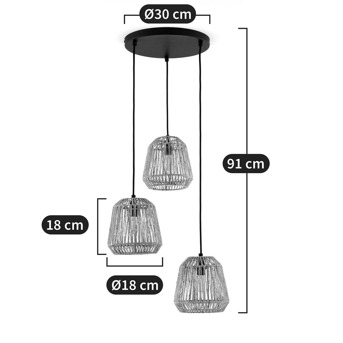 Yaku Metal and Hemp Cluster Ceiling Light – image 4