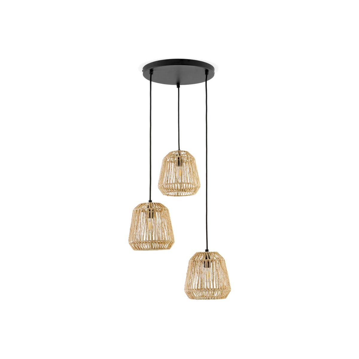 Yaku Metal and Hemp Cluster Ceiling Light – image 1