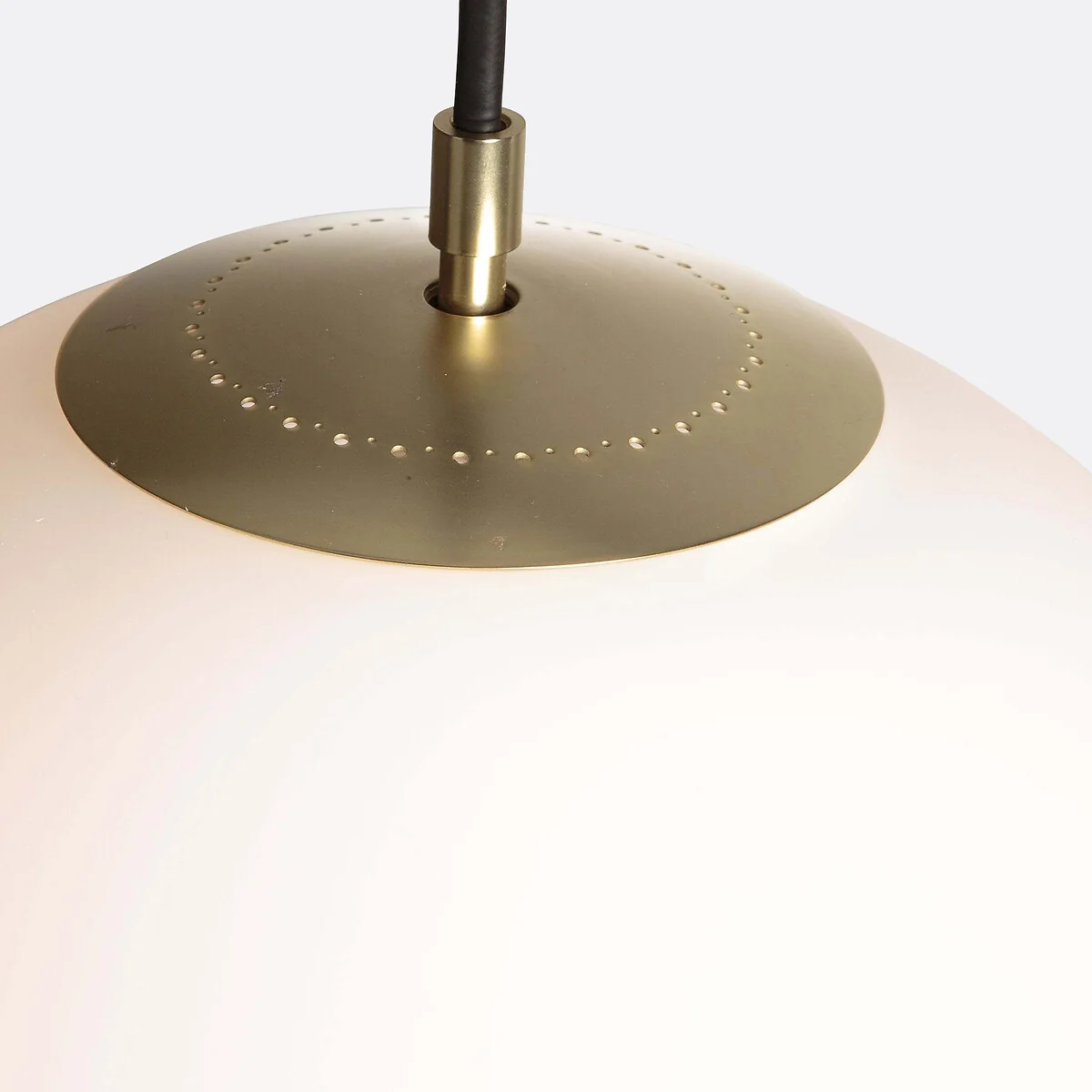 Moricio 30cm Diameter Opaline & Brass Globe Ceiling Light – image 4