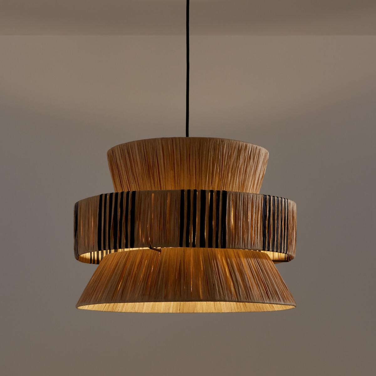 Rafita Triple Raffia 40cm Diameter Ceiling Light – image 3
