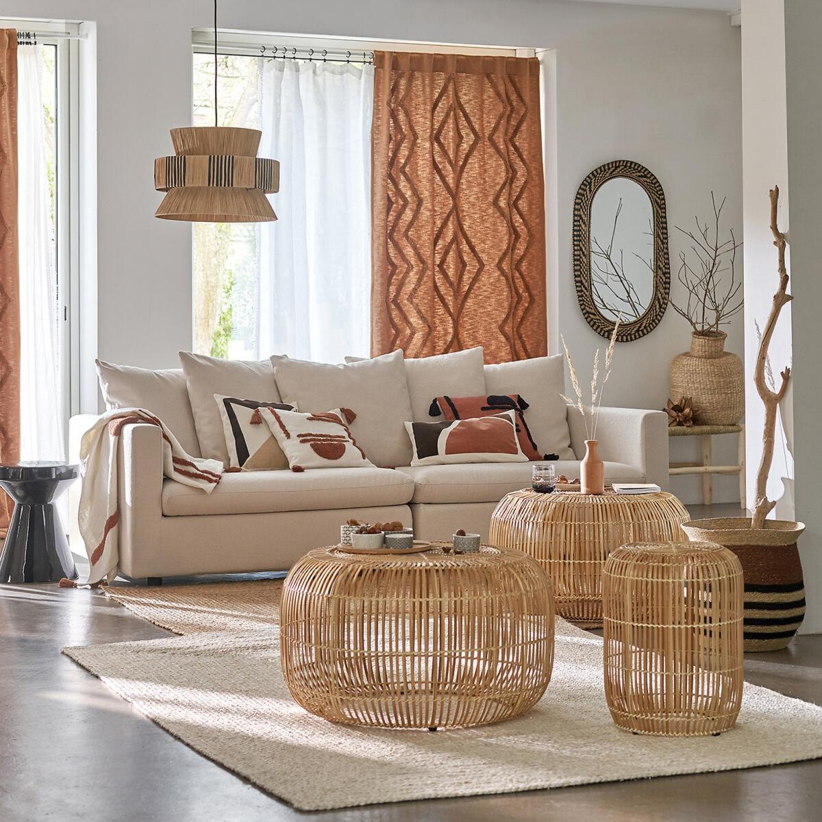 Rafita Triple Raffia 40cm Diameter Ceiling Light – image 5