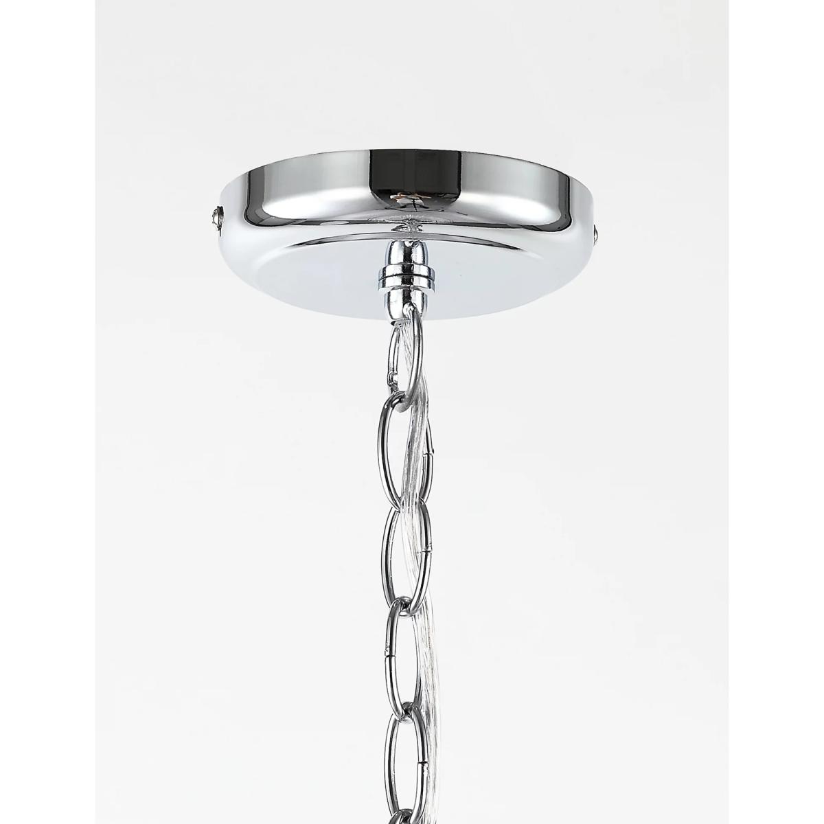 M&S Evie Glass Empire Chandelier - Chrome, Chrome – image 5