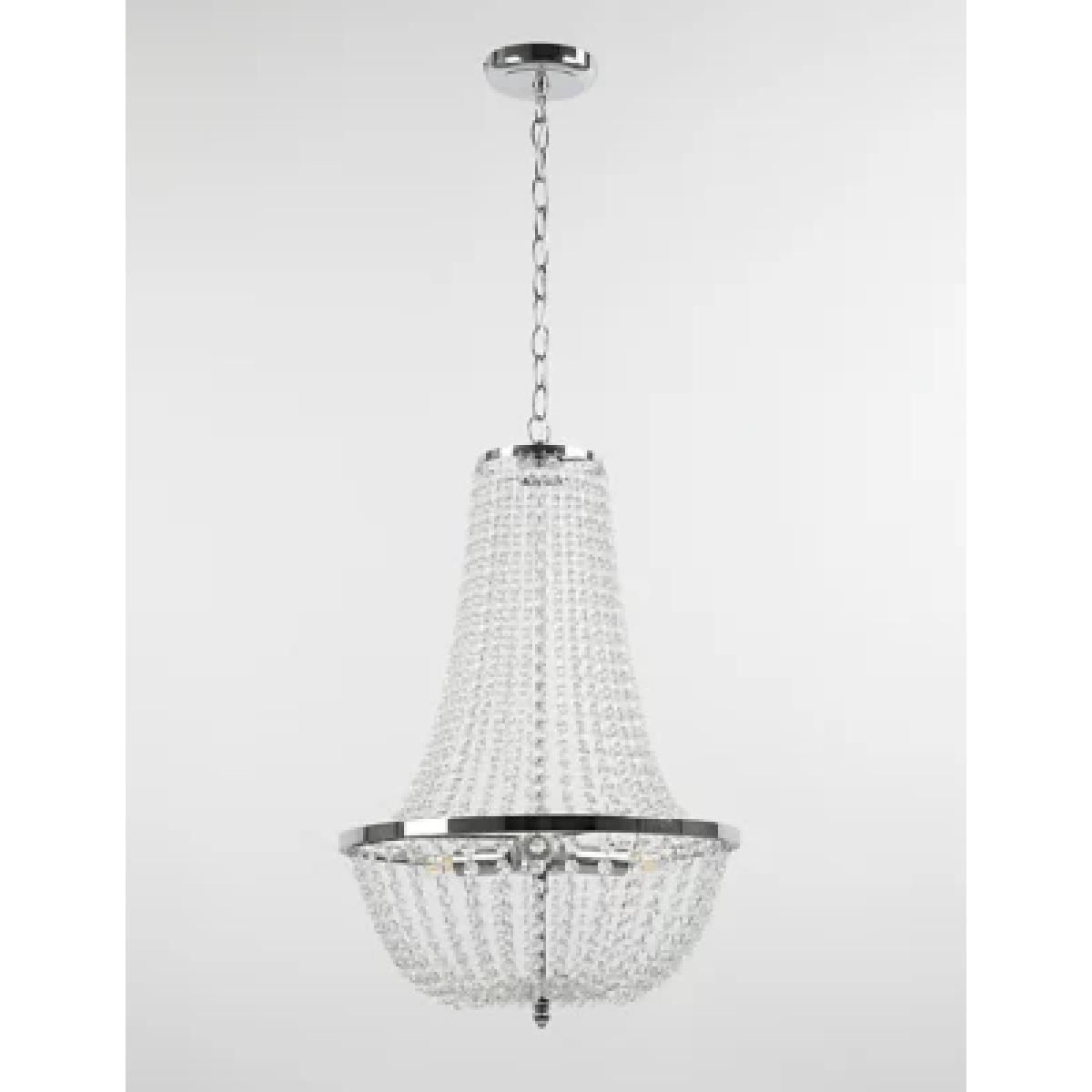 M&S Evie Glass Empire Chandelier - Chrome, Chrome – image 1