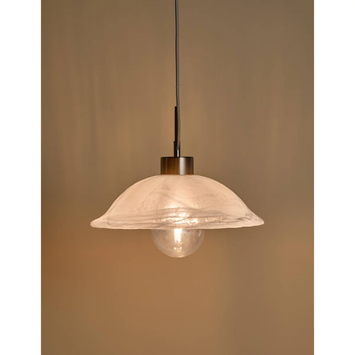 M&S Wavy Glass Pendant Light Brown – image 3