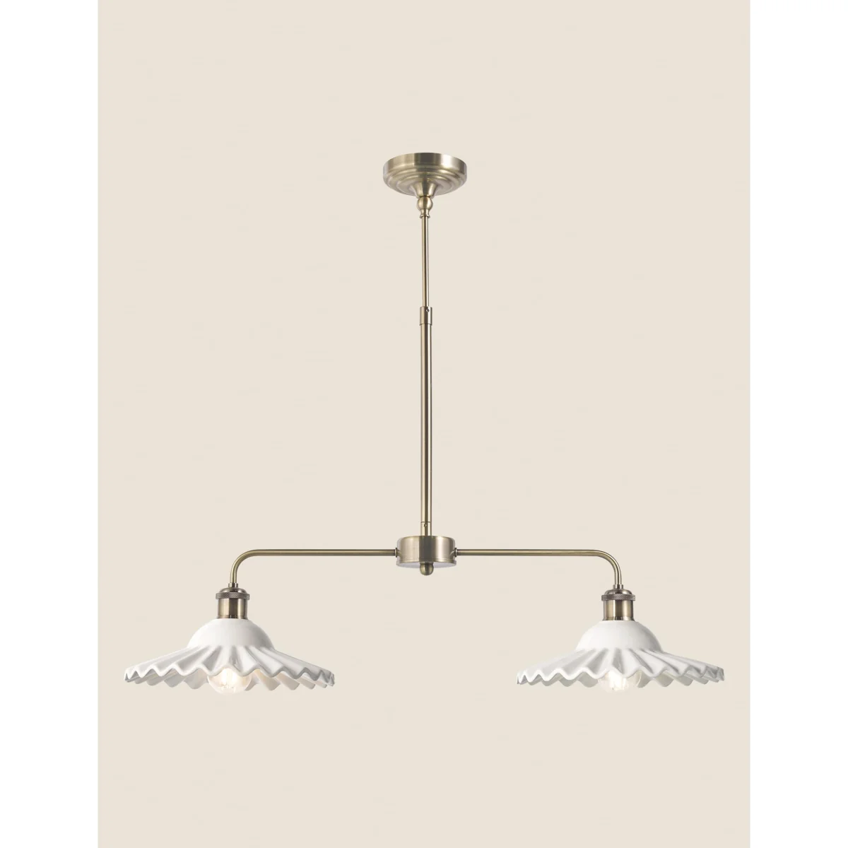 Laura Ashley Beca Gallery Bar Pendant Light Antique Brass – image 2