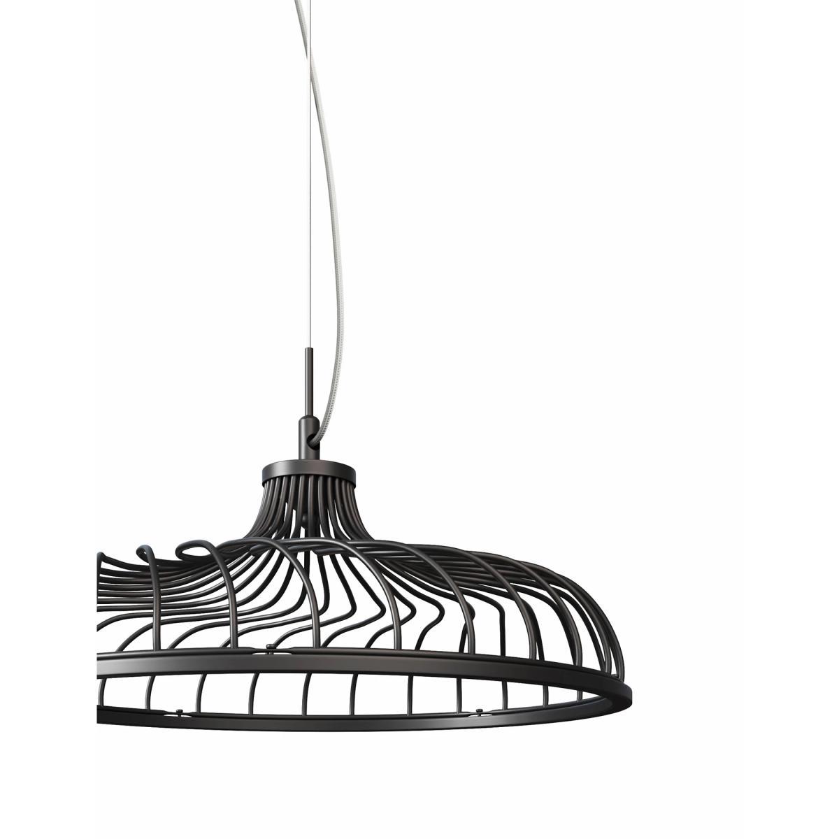 M&S Spiral Metal Pendant Light - Black, Black – image 2