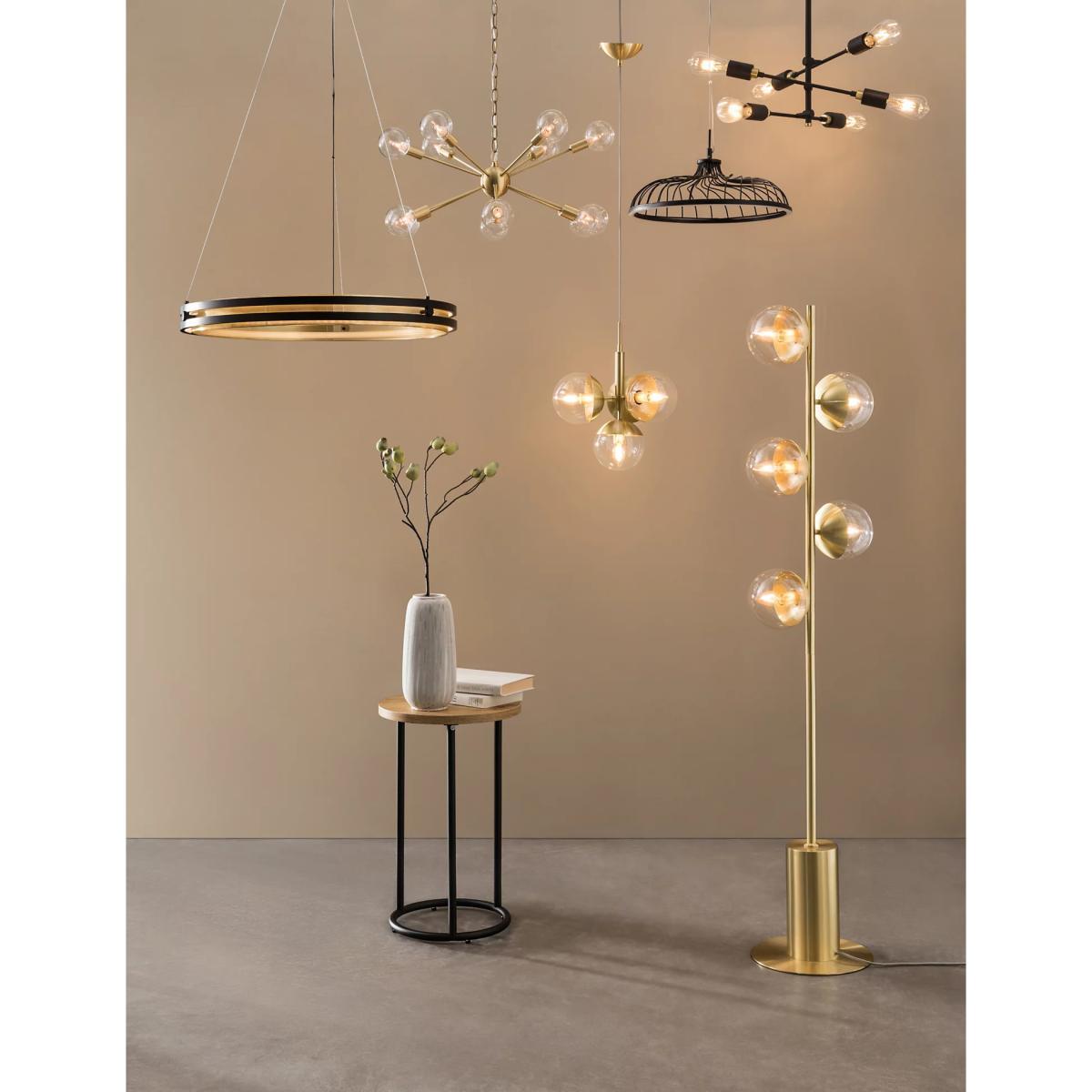 M&S Spiral Metal Pendant Light - Black, Black – image 4