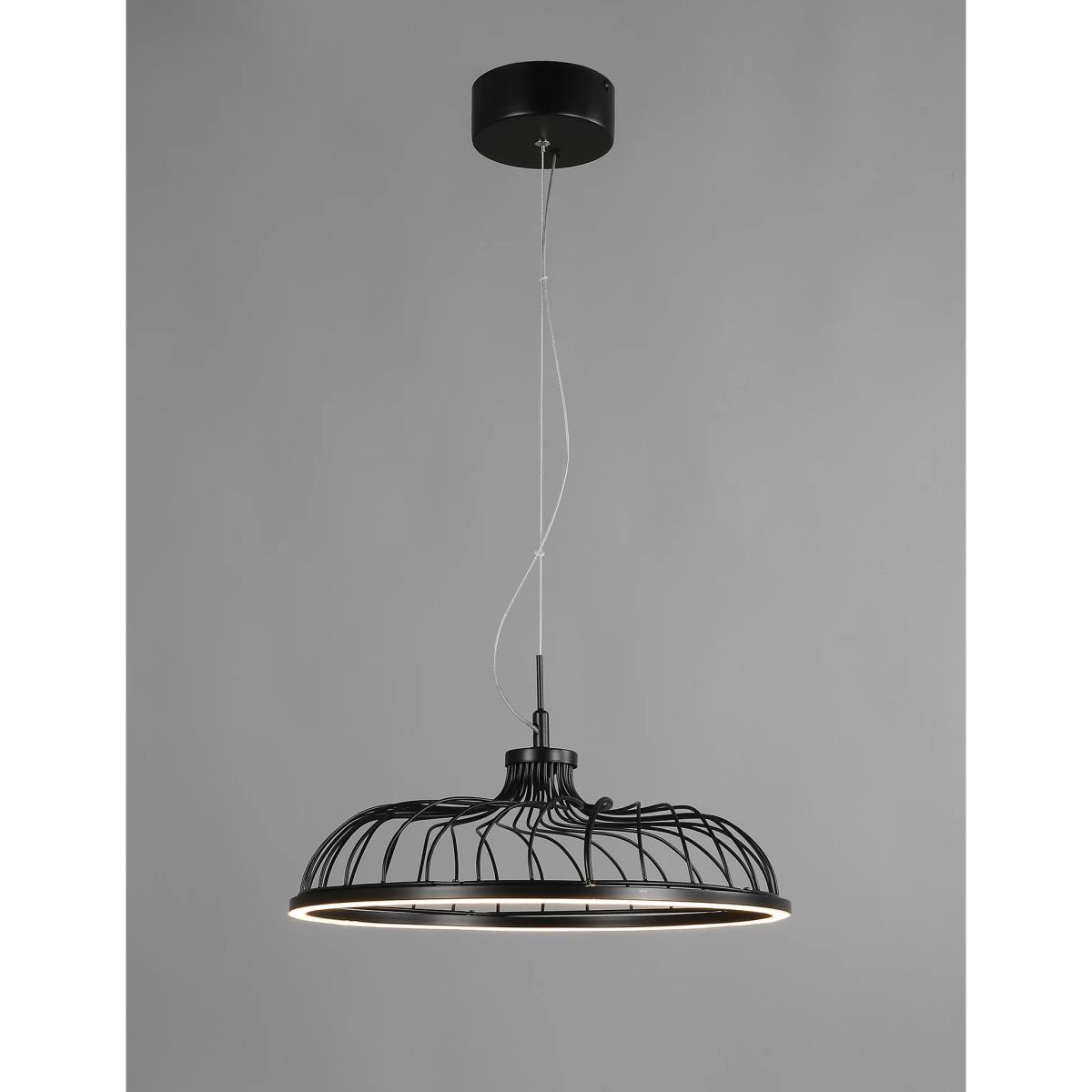 M&S Spiral Metal Pendant Light - Black, Black – image 5