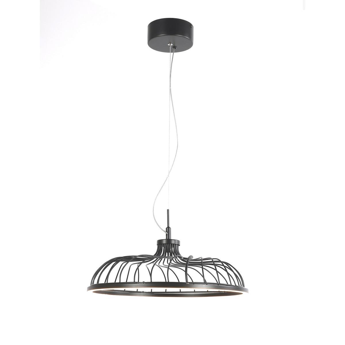 M&S Spiral Metal Pendant Light - Black, Black – image 6