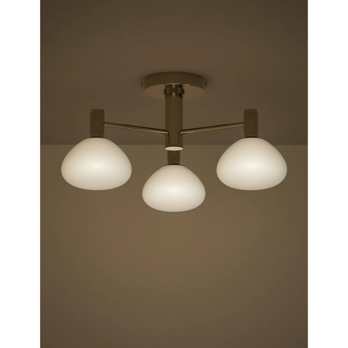 M&S Soft Organic Form 3 Light Ceiling Light Antique Brass – image 2