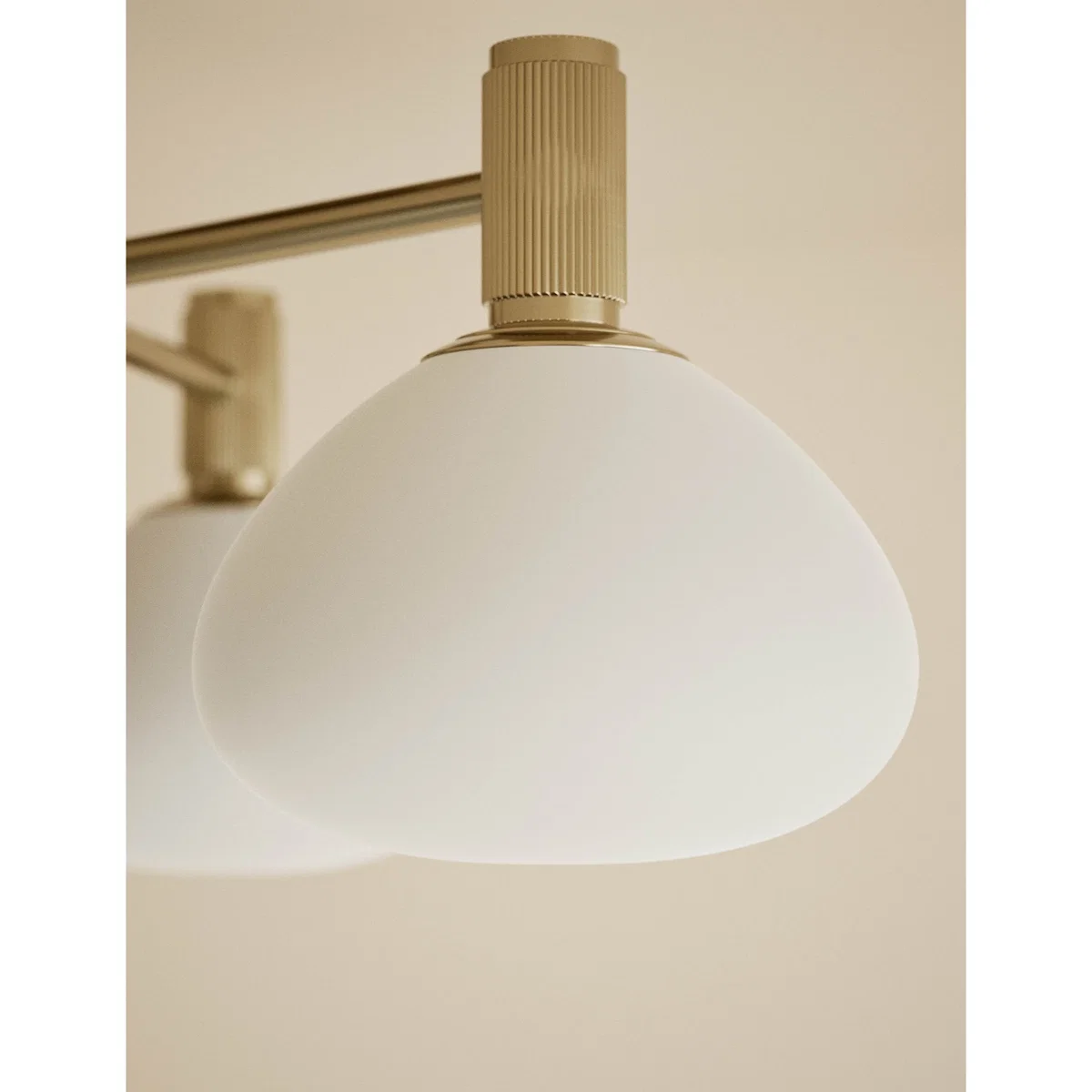 M&S Soft Organic Form 3 Light Ceiling Light Antique Brass – image 3