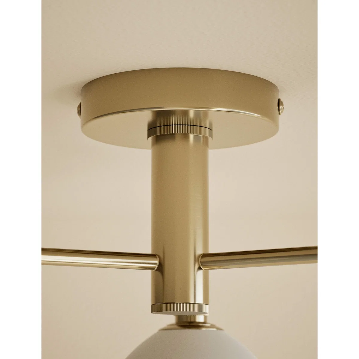M&S Soft Organic Form 3 Light Ceiling Light Antique Brass – image 4