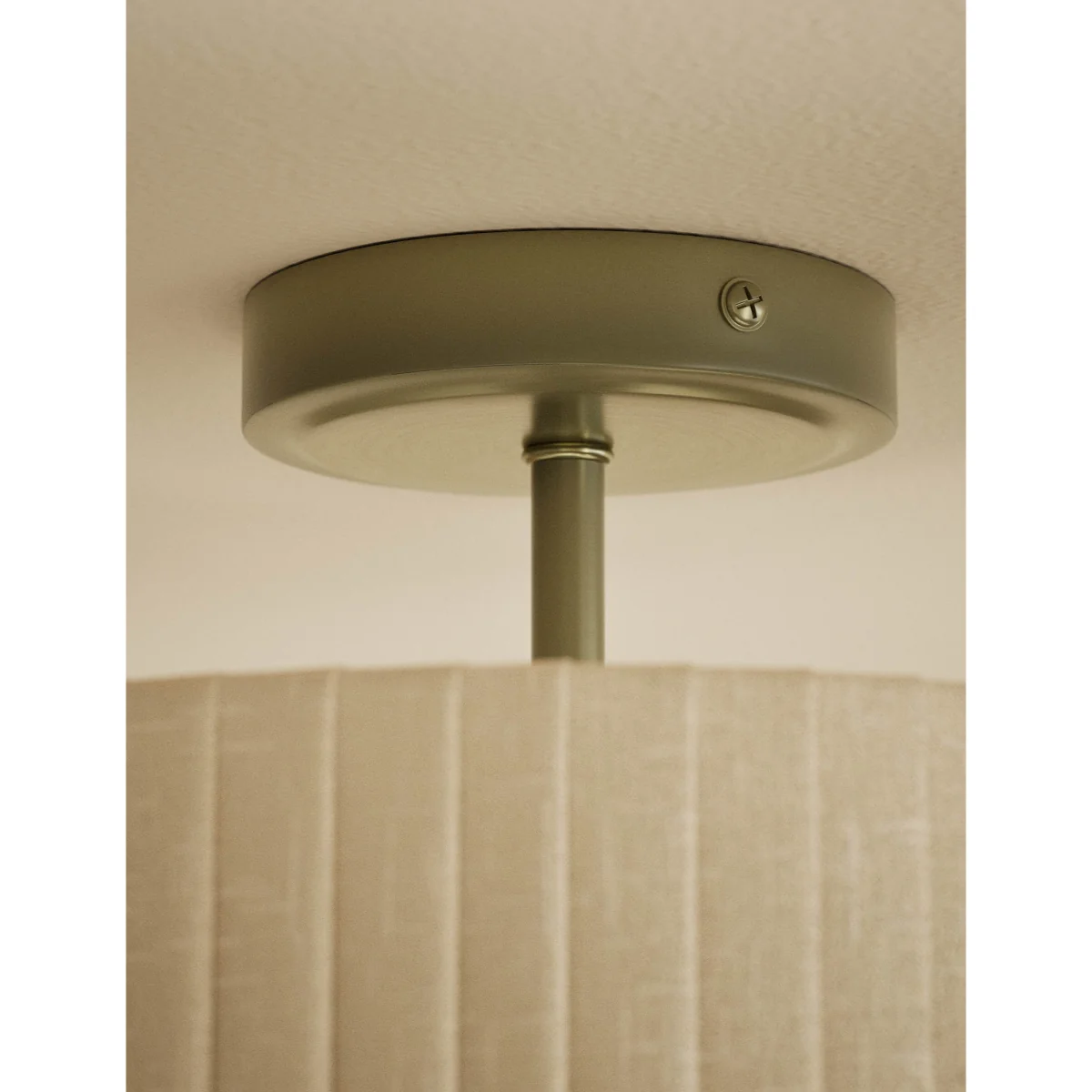 M&S Scallop Pleated Flush Ceiling Light Antique Brass – image 4