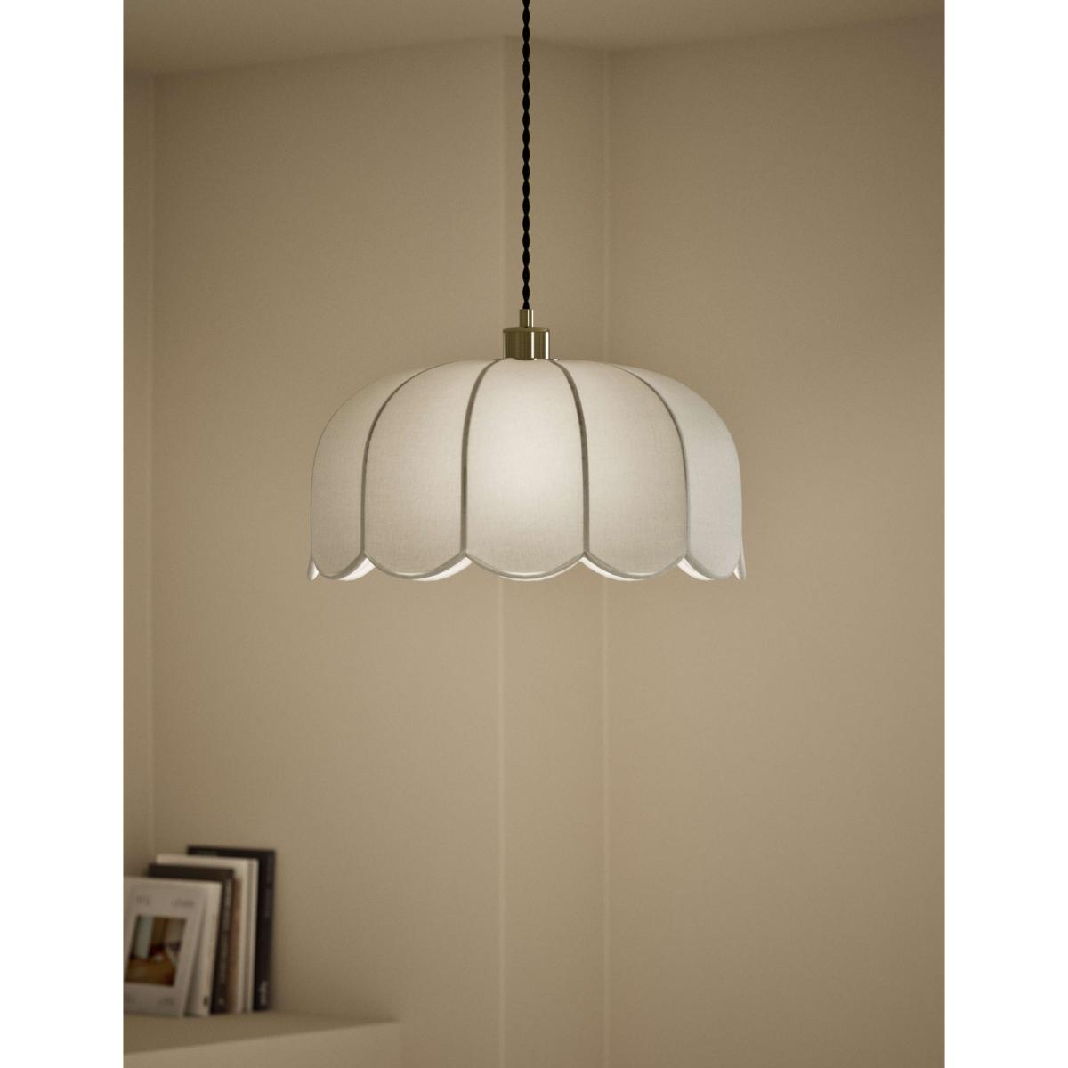 M&S Collection Skeletal Petal Fabric Scallop Pendant Light - Natural, Natural – image 2