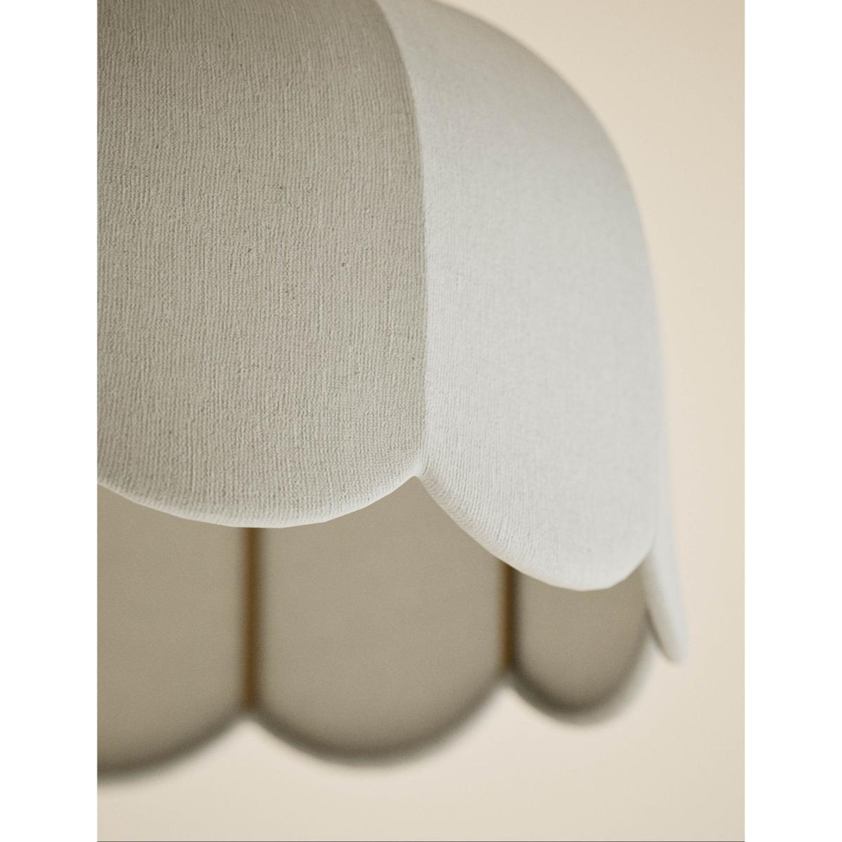 M&S Collection Skeletal Petal Fabric Scallop Pendant Light - Natural, Natural – image 4