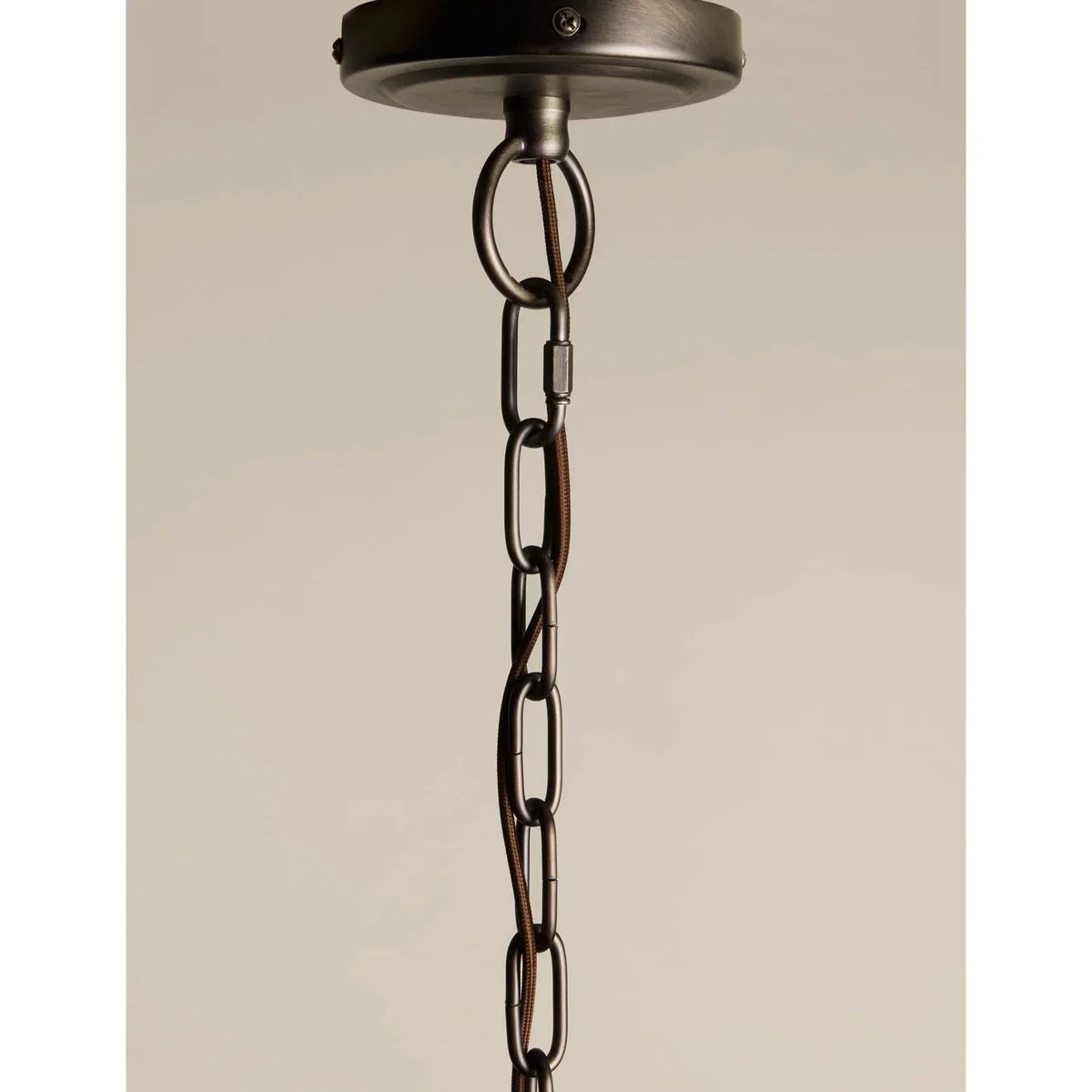M&S 3-Tier Curved Glass Pendant Light Brown – image 8