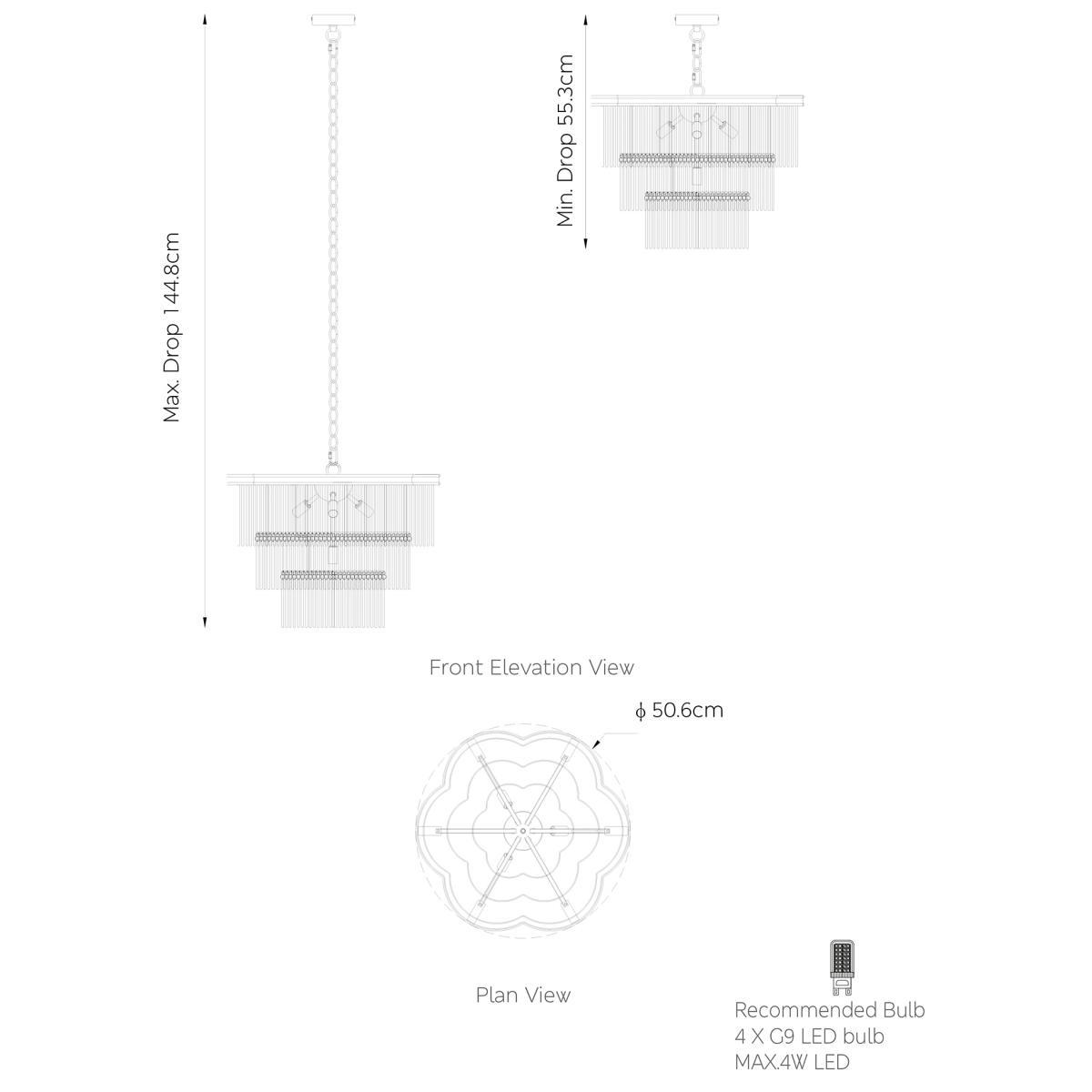 M&S Evelyn Chandelier - Clear, Clear – image 4