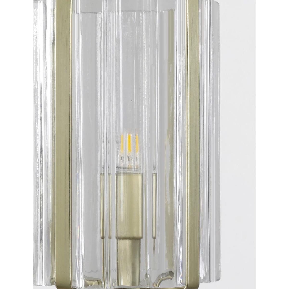 M&S Glass Flush Ceiling Light - Polished Brass, Polished Brass – image 6