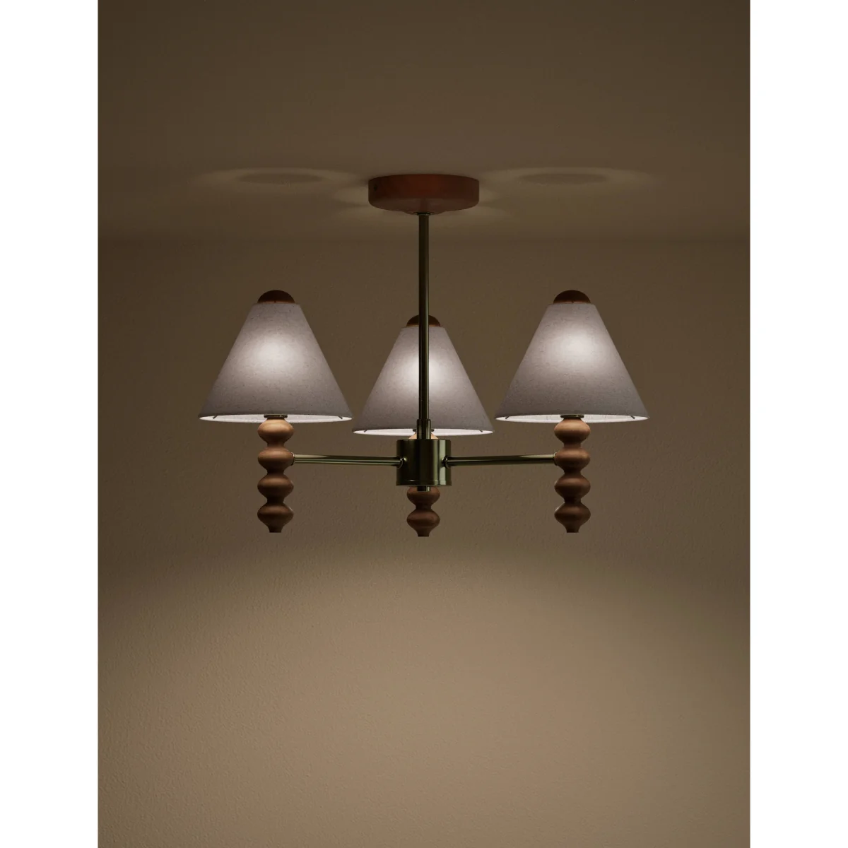M&S Evelyn 3 Light Ceiling Light Natural – image 2