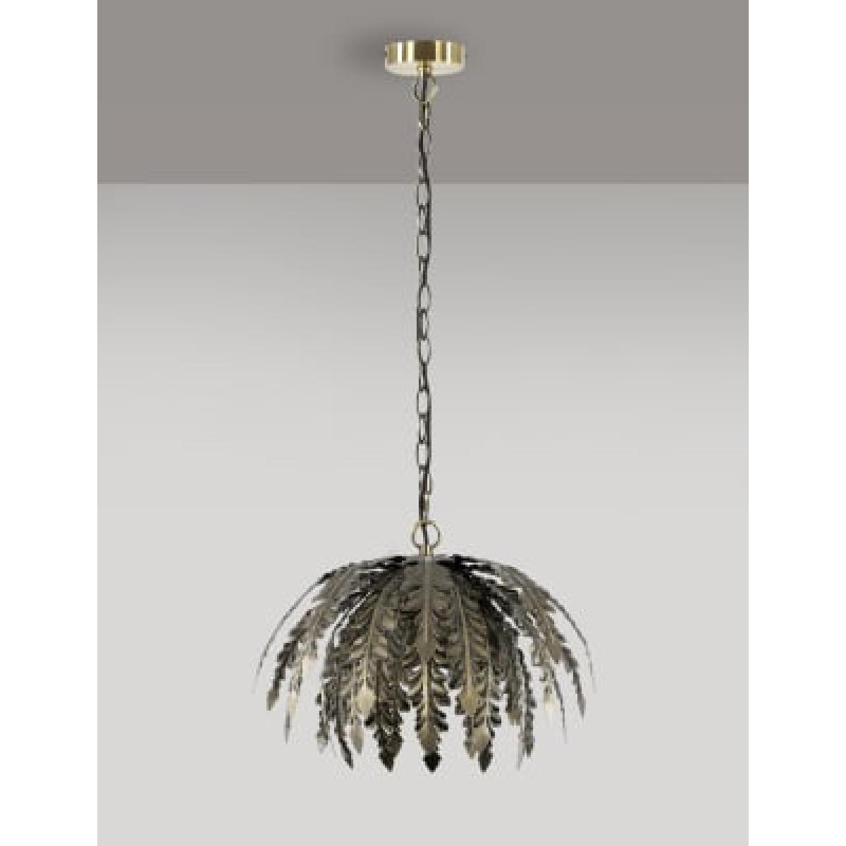 M&S Leaf Pendant Light - Antique Brass, Antique Brass – image 3
