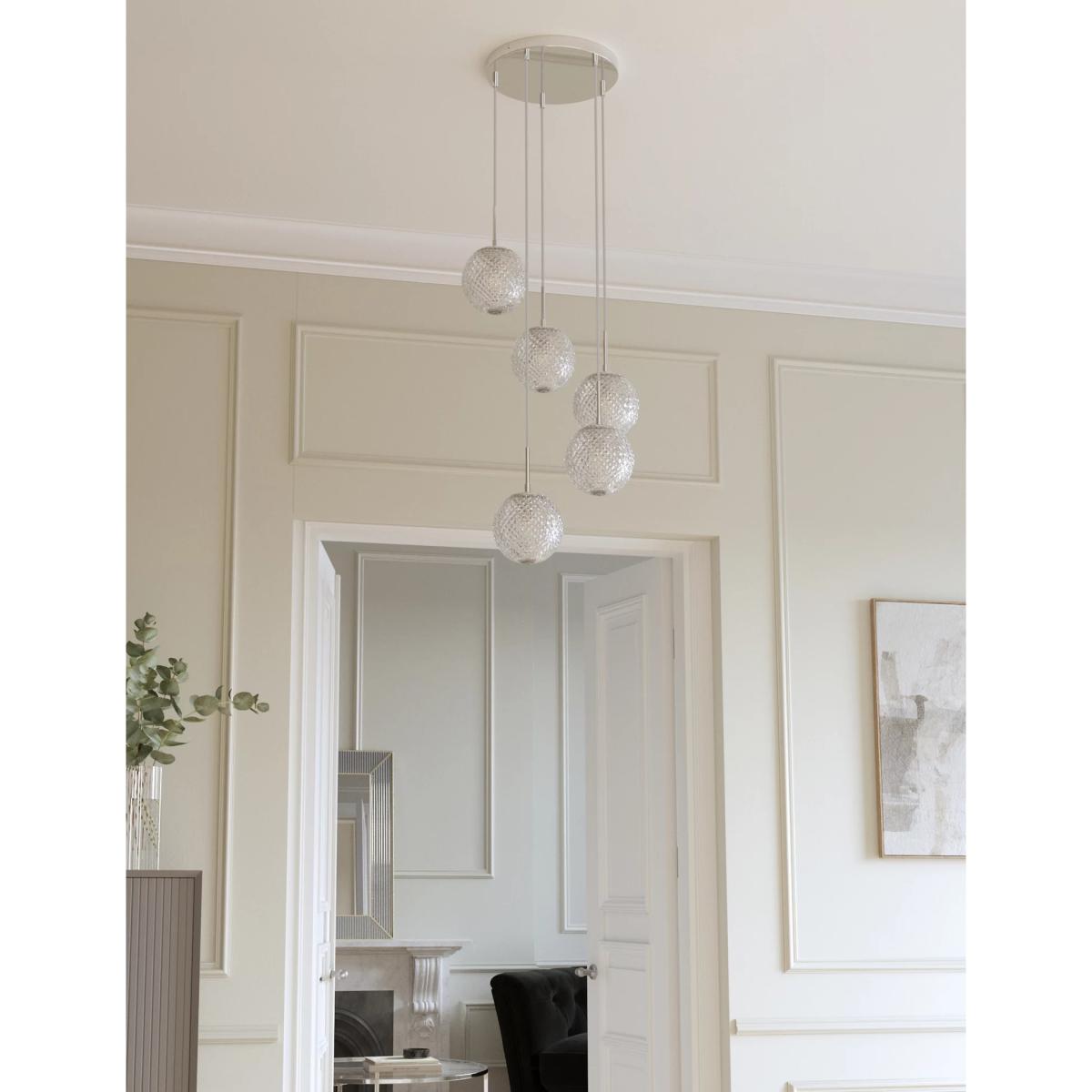 M&S Glass Cluster Ceiling Light - Chrome, Chrome – image 2
