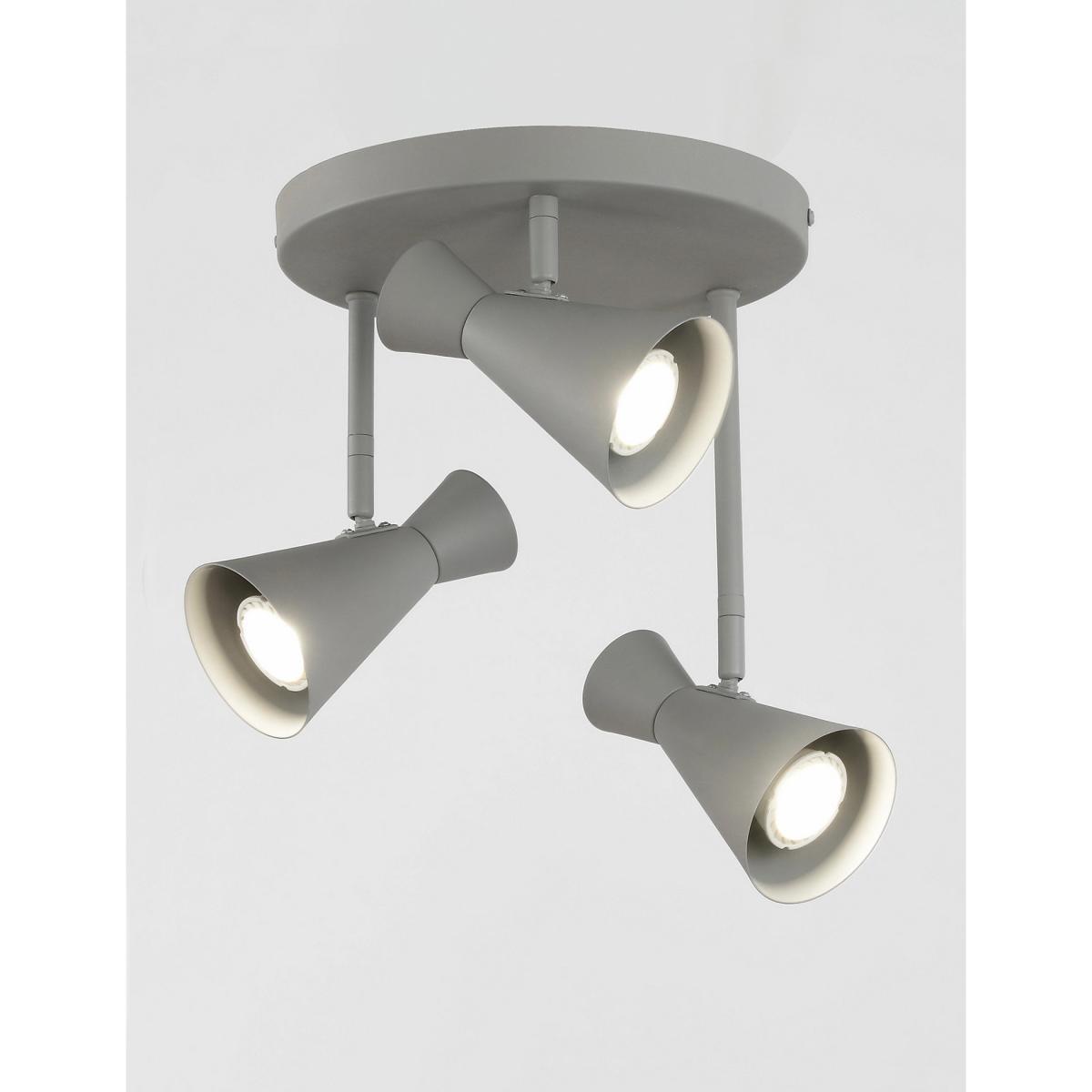 M&S Metal Multi-Light Flush Ceiling Light - Grey, Grey – image 2