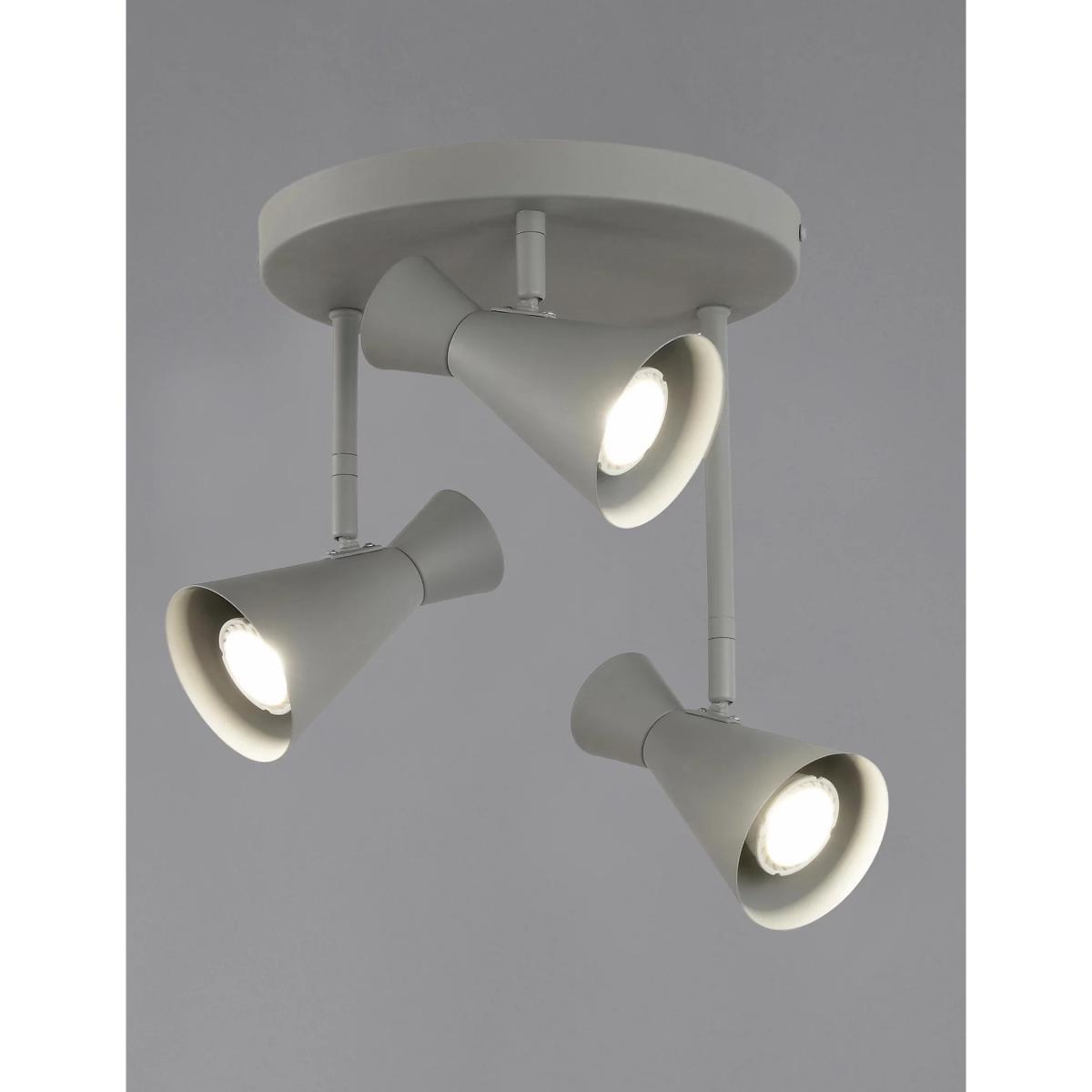 M&S Metal Multi-Light Flush Ceiling Light - Grey, Grey – image 4