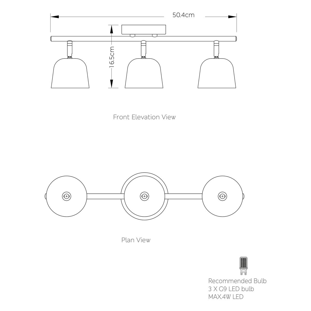 M&S Finn Scandi Metal 3 Flush Ceiling Light - Blush, Blush,Grey,Black – image 6
