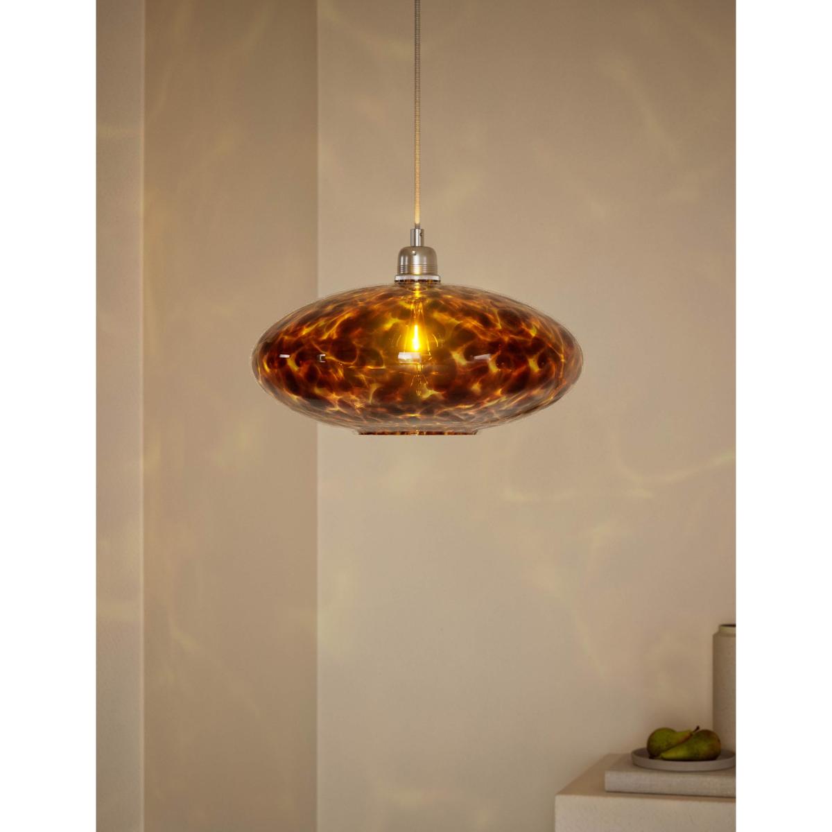 M&S Collection Glass Tortoise Shell Easy Fit Shade - Brown, Brown – image 2