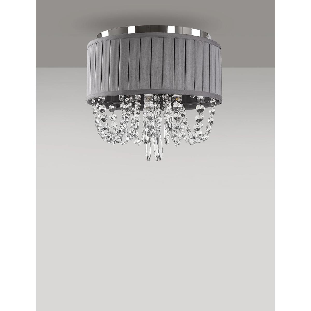M&S  Arianne Flush Ceiling Light - Grey Mix, Grey Mix – image 2