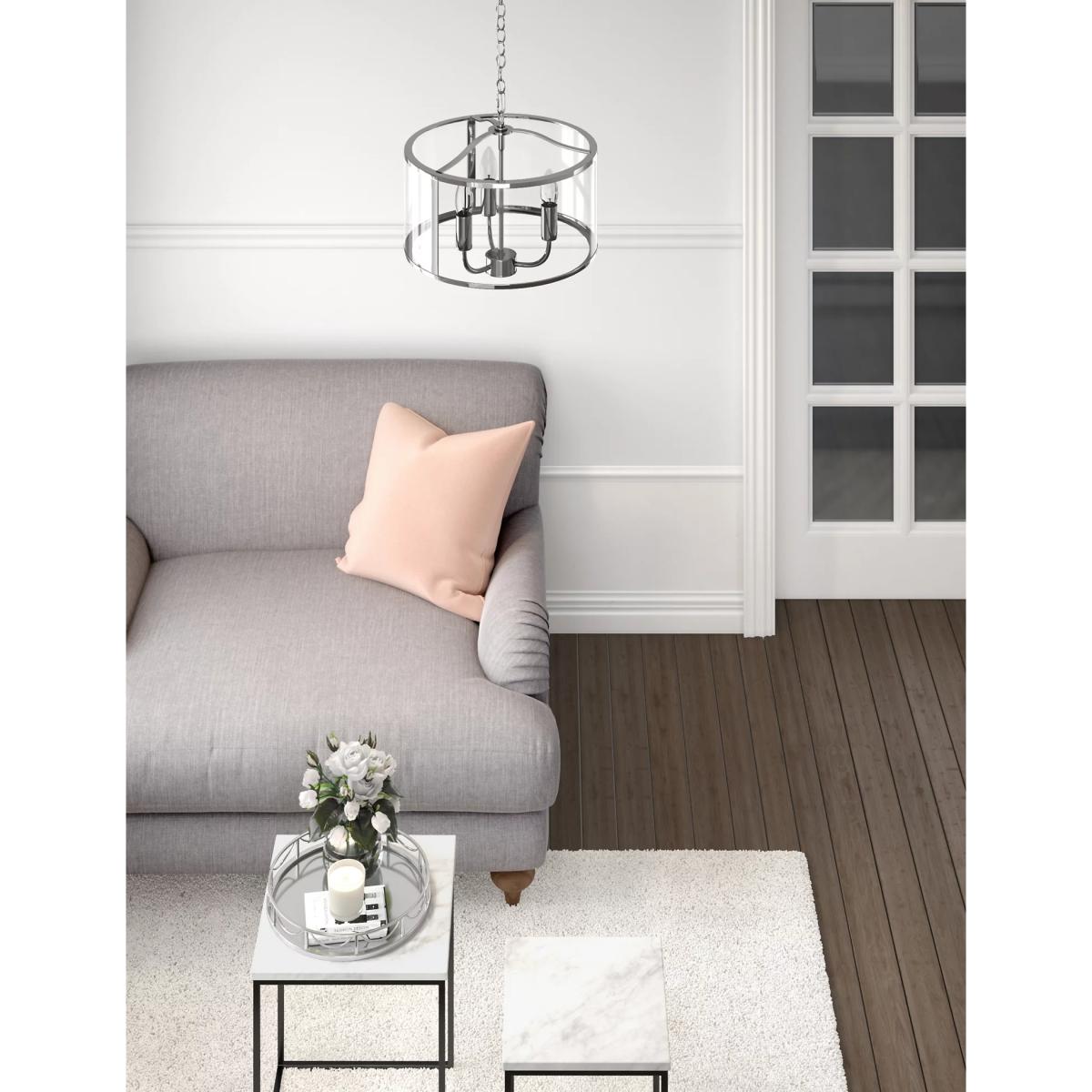 M&S Elizabeth Pendant Light - Silver, Silver – image 3
