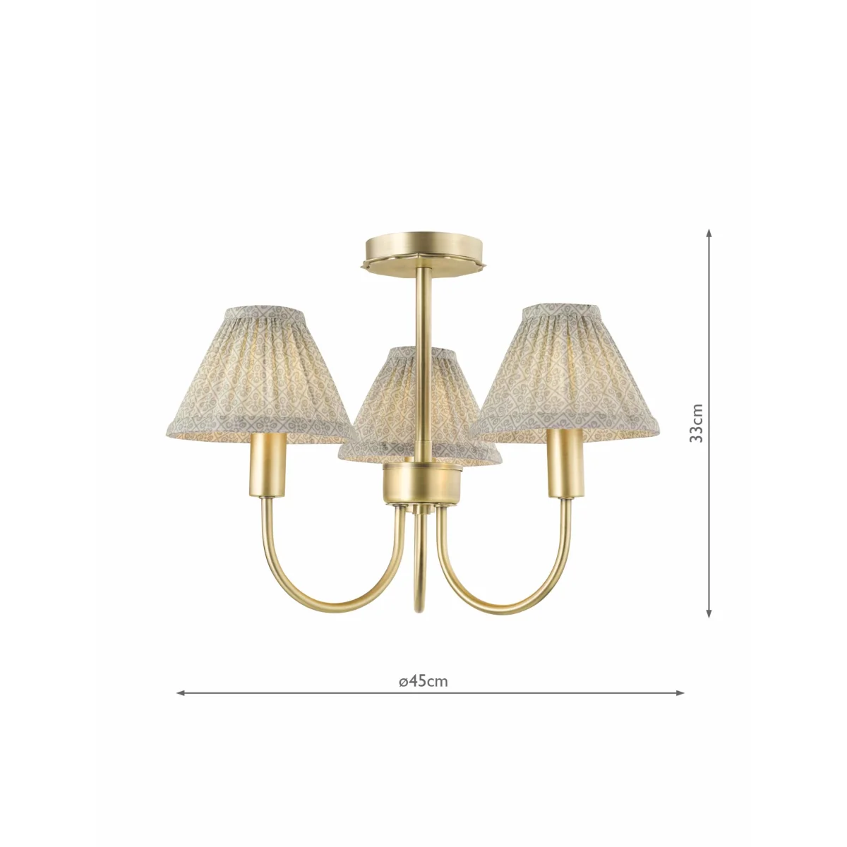 Laura Ashley Willowbrook Multi Ceiling Light Antique Brass – image 5