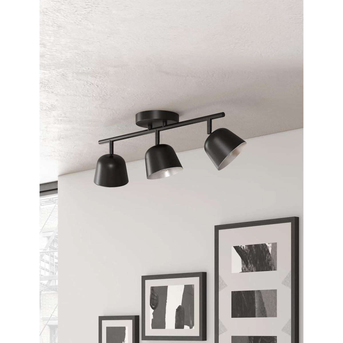 M&S Finn Scandi Metal 3 Flush Ceiling Light - Grey, Grey,Black – image 2