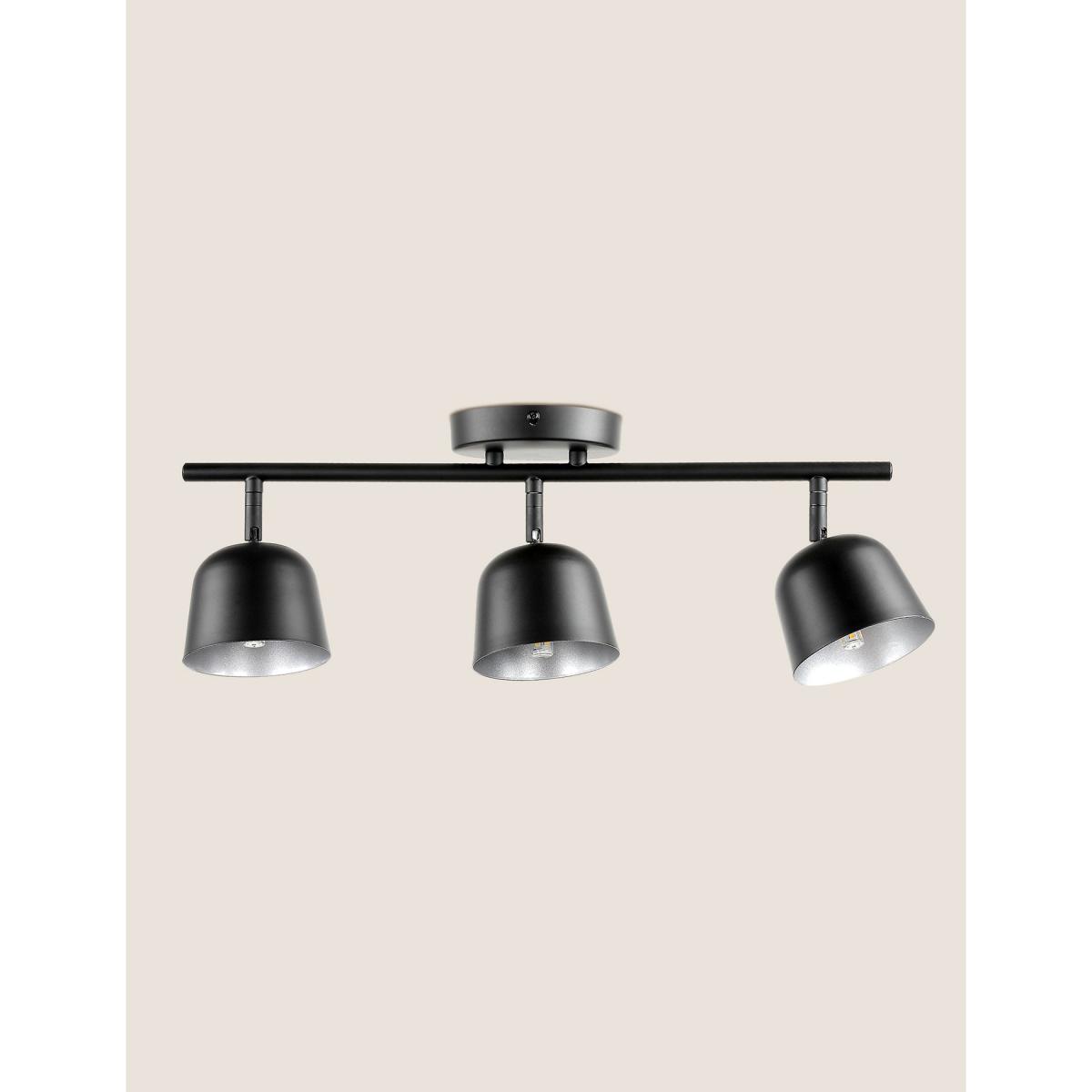 M&S Finn Scandi Metal 3 Flush Ceiling Light - Grey, Grey,Black – image 3