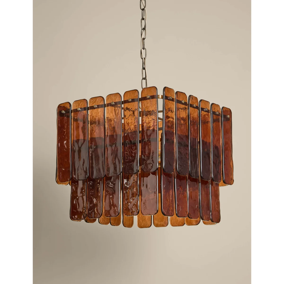 M&S Glass 2 Tier Square Pendant Light Clear – image 3