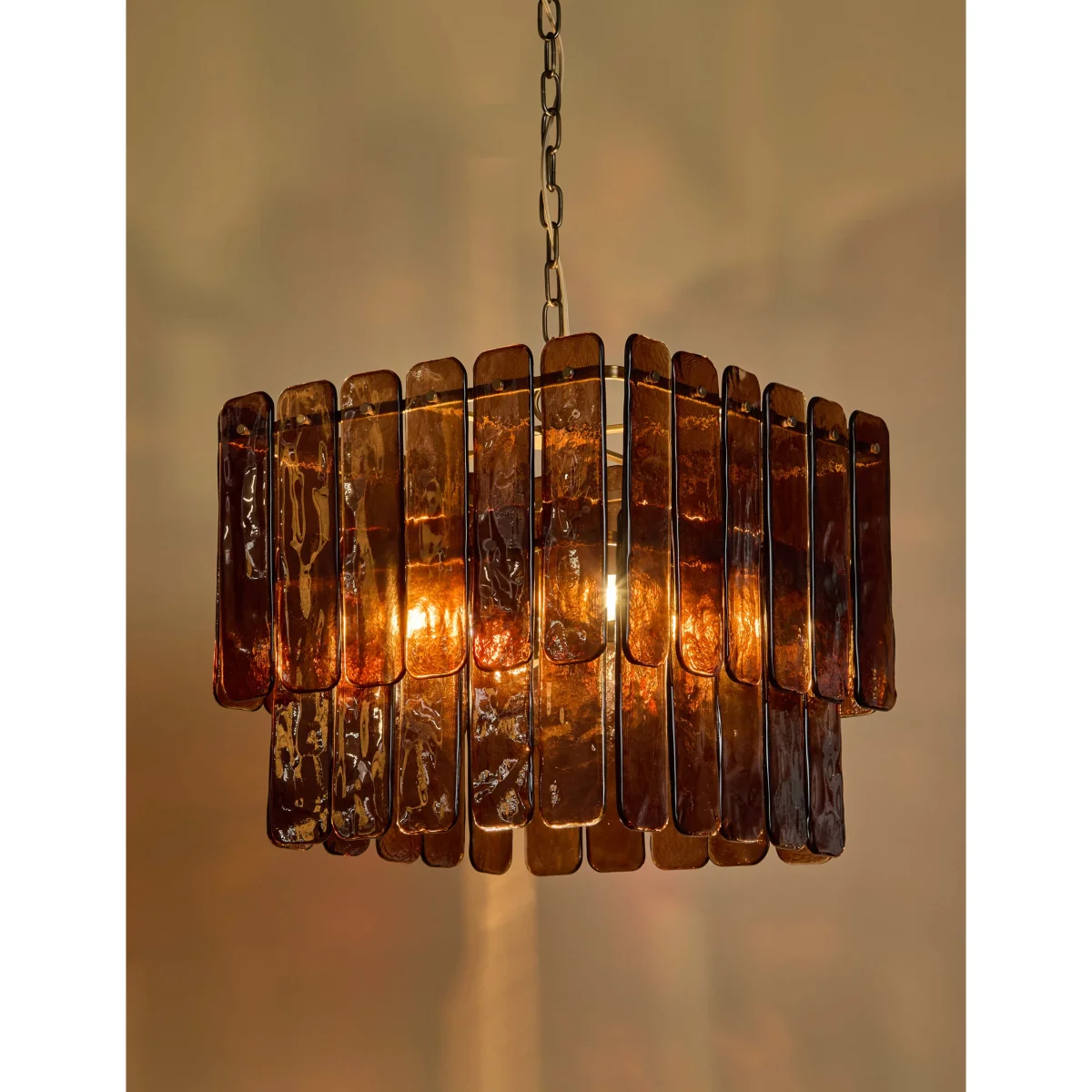 M&S Glass 2 Tier Square Pendant Light Clear – image 4