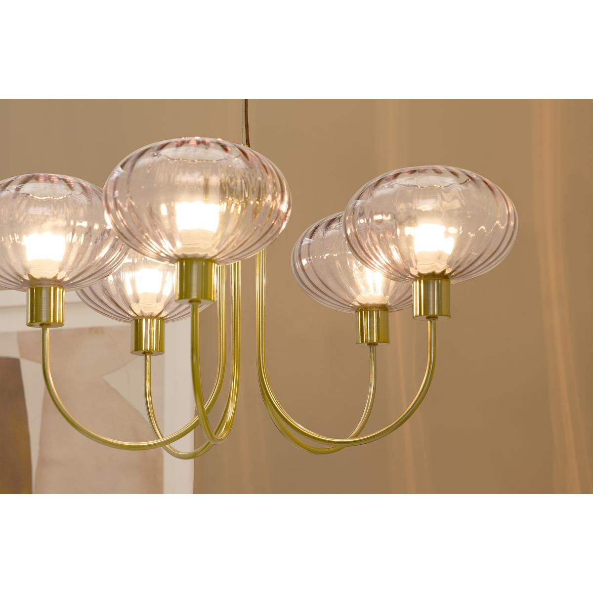 Tilbury Chandelier Pendant, Pink – image 4
