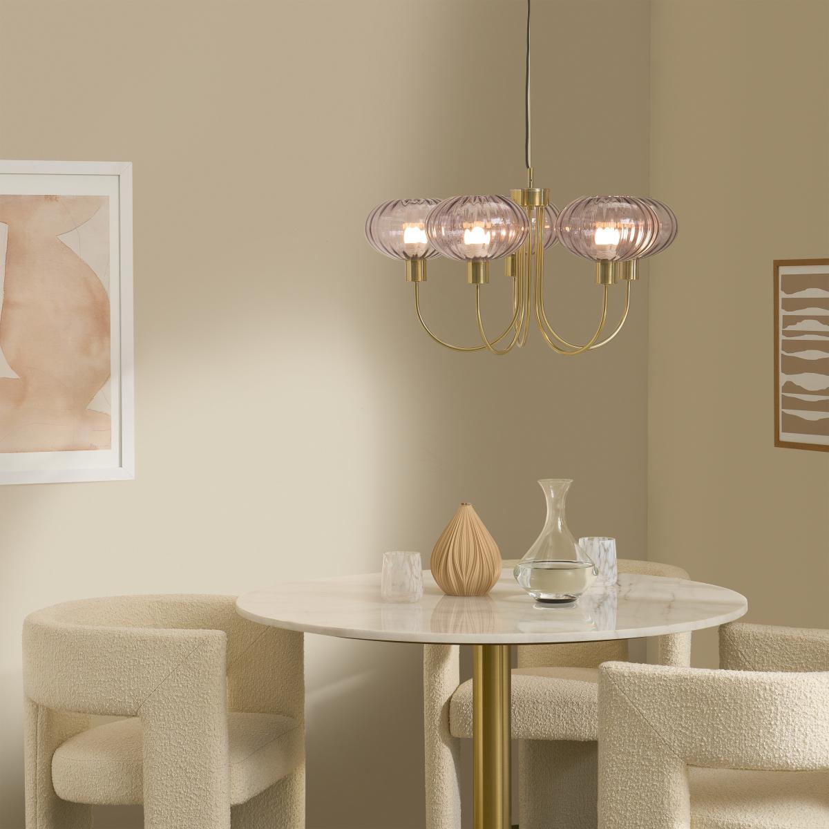 Tilbury Chandelier Pendant, Pink – image 8
