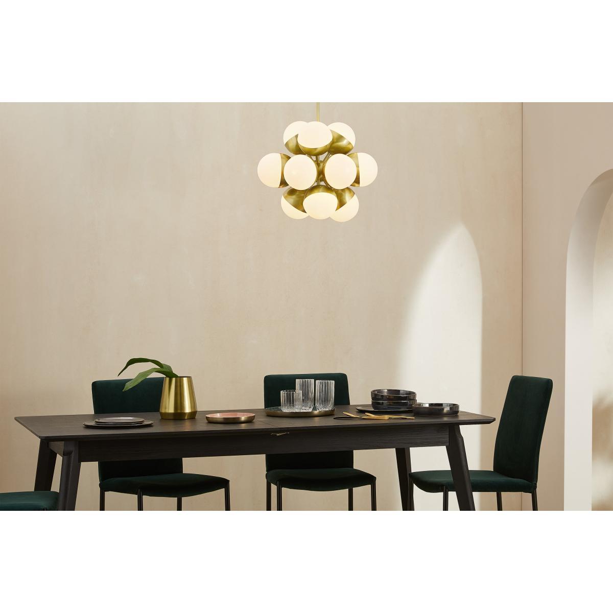 Donna Sputnik Pendant Lamp, Opal Glass & Brass – image 3