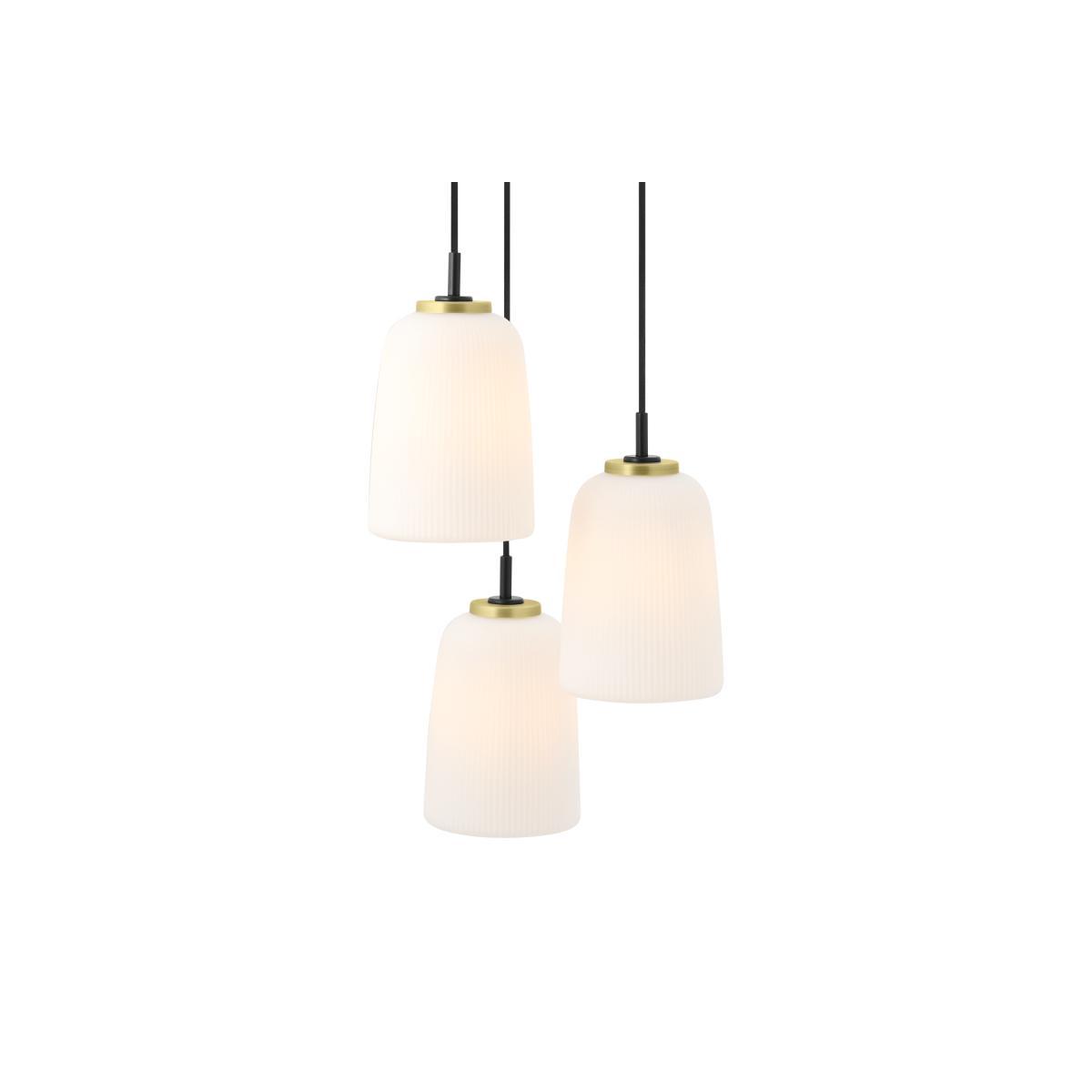 Ayala 3 Cluster Light, Black & Brass – image 2