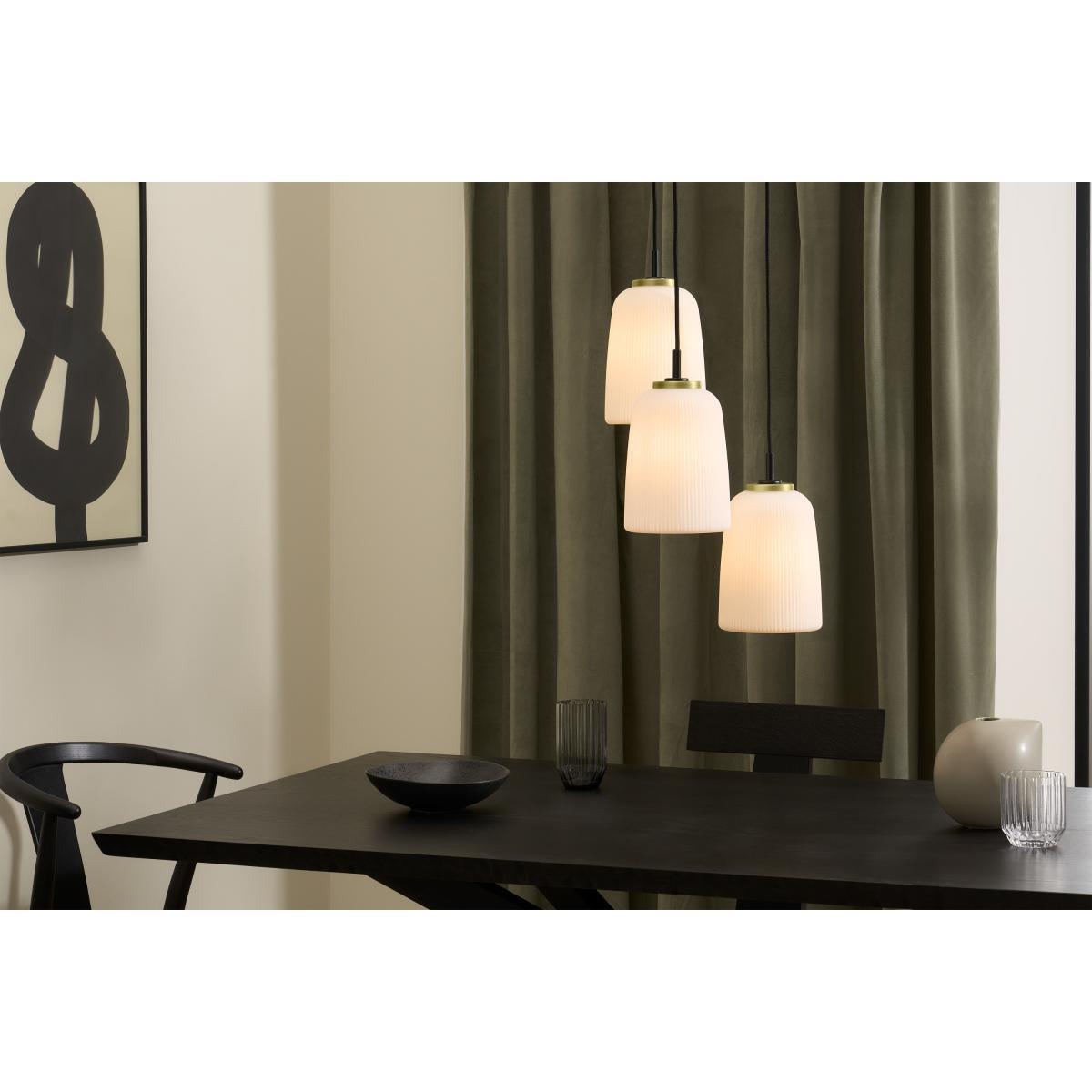 Ayala 3 Cluster Light, Black & Brass – image 3