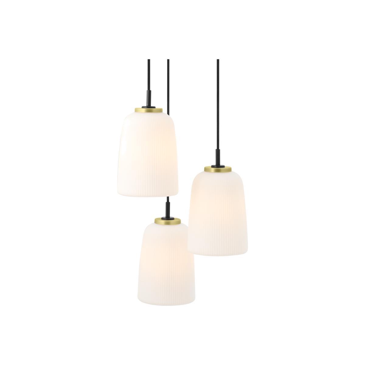 Ayala 3 Cluster Light, Black & Brass – image 1