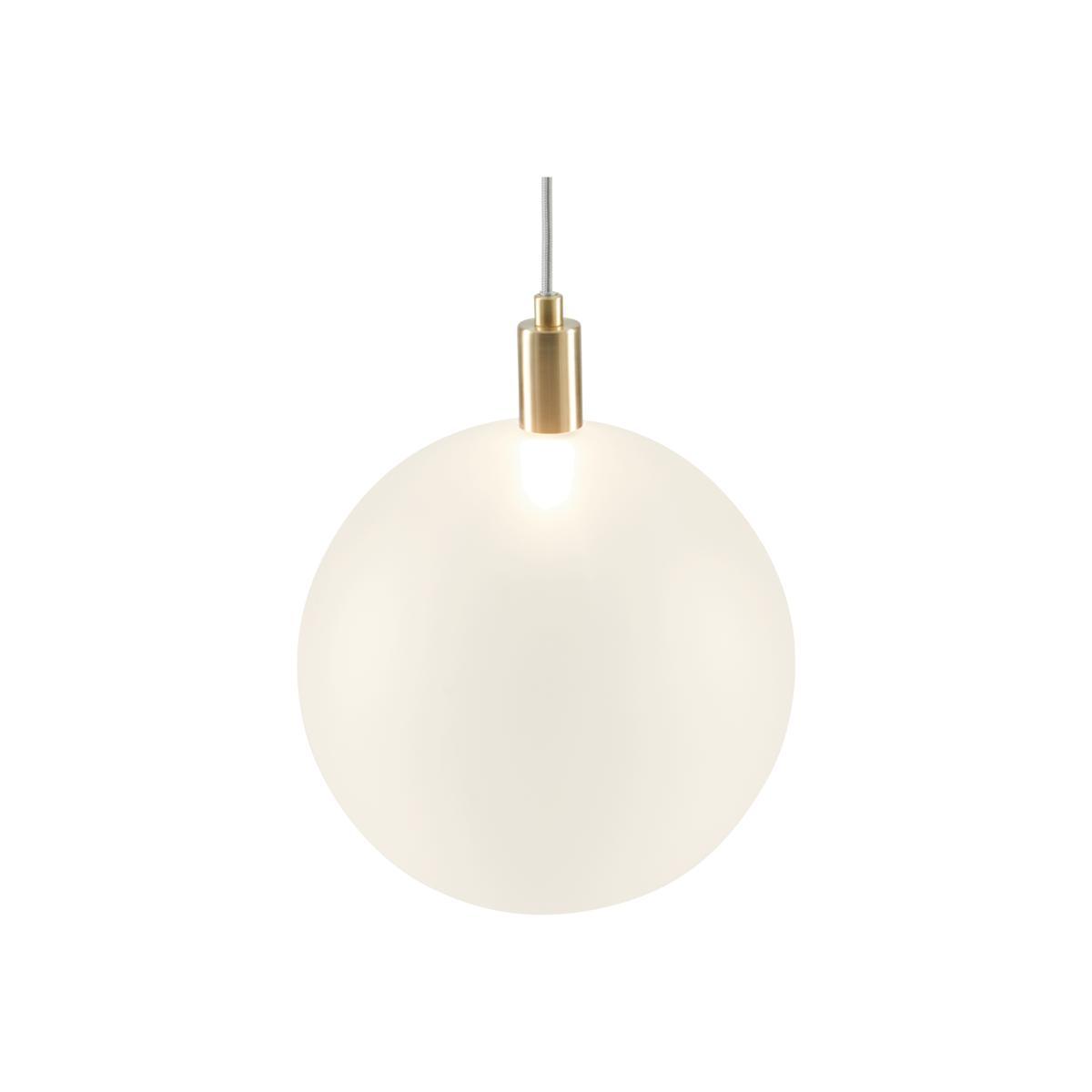 Boll Pendant Lamp, Brass & Frosted Glass – image 1